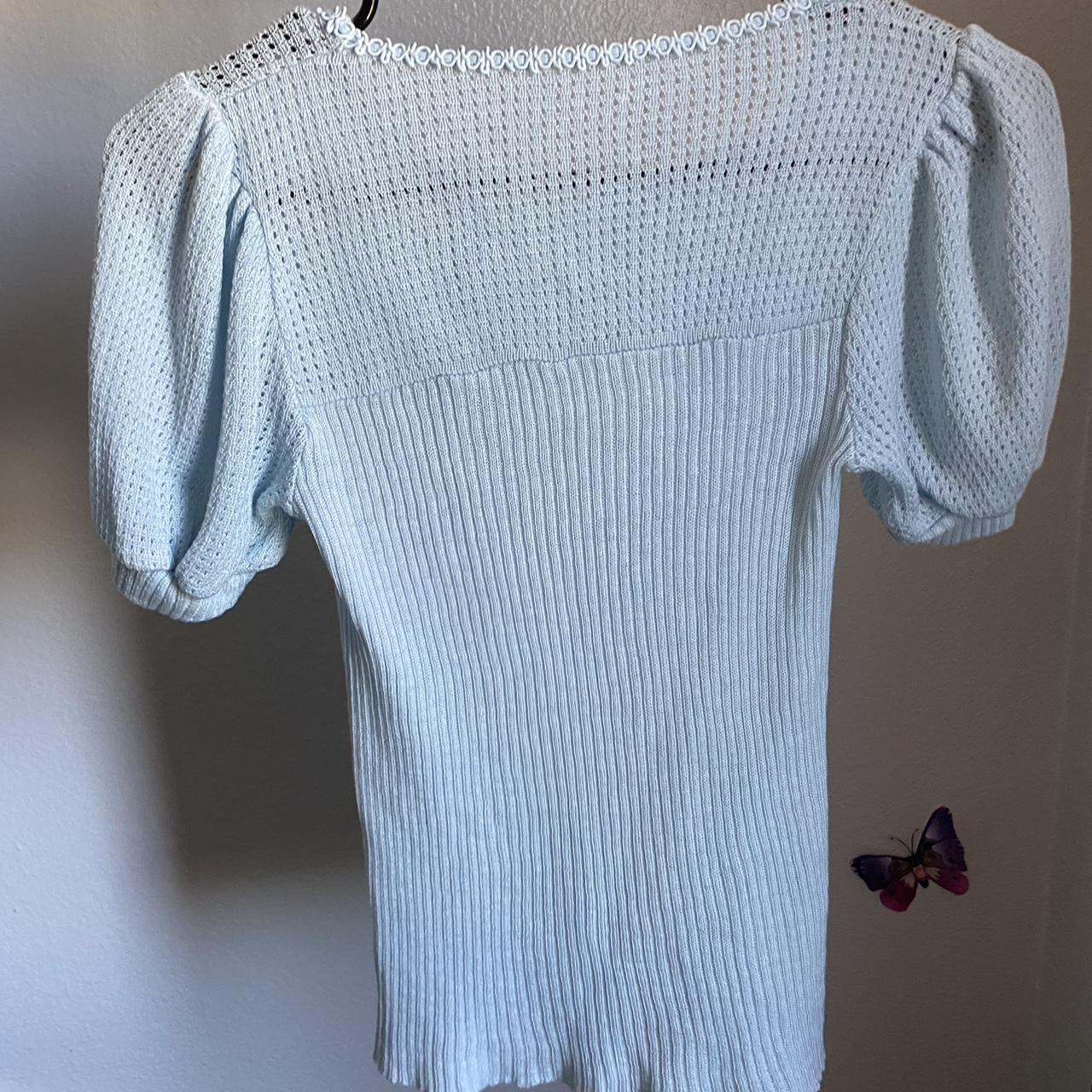 true vintage puff sleeve top sweater type top best... - Depop