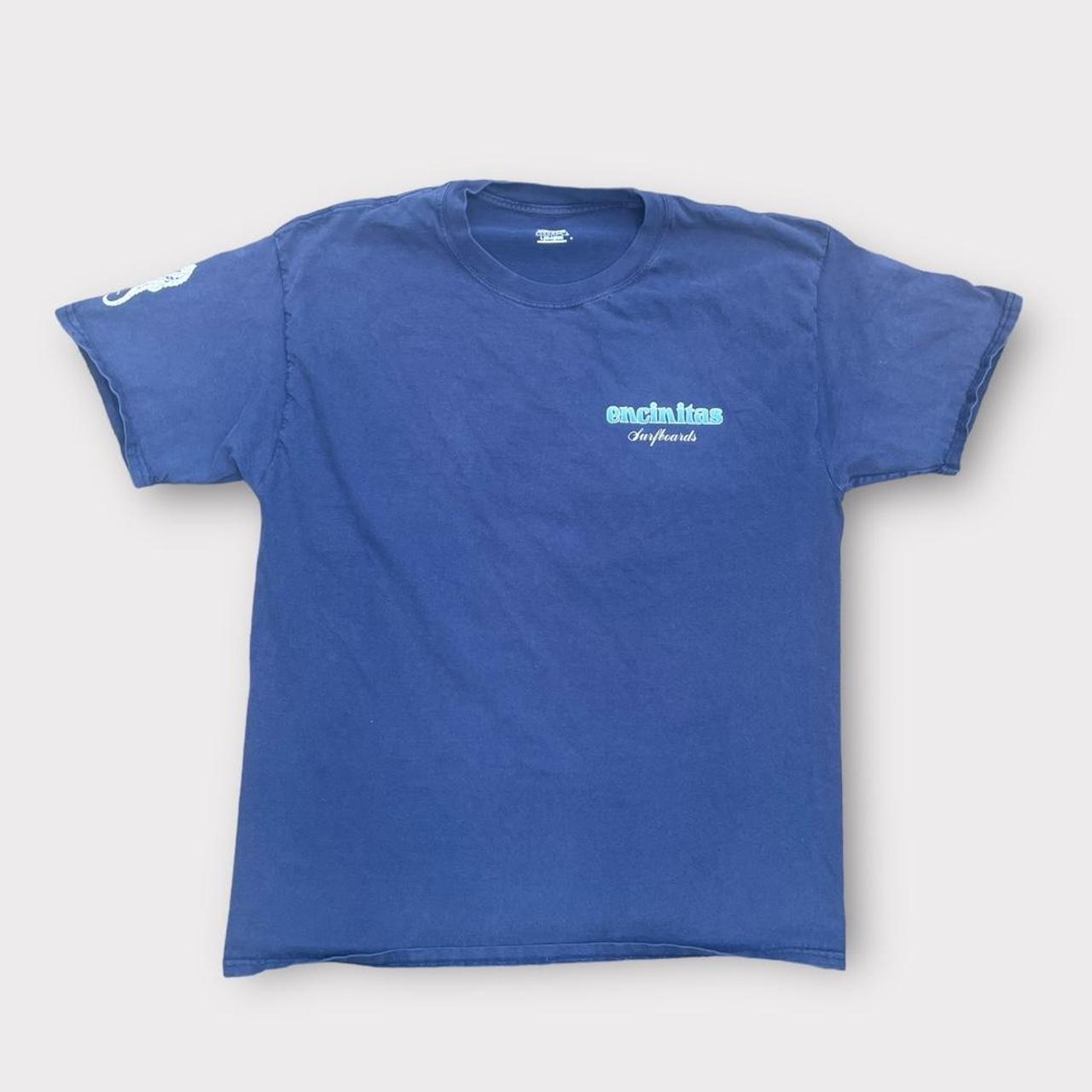 Hanes Men's Blue T-shirt | Depop