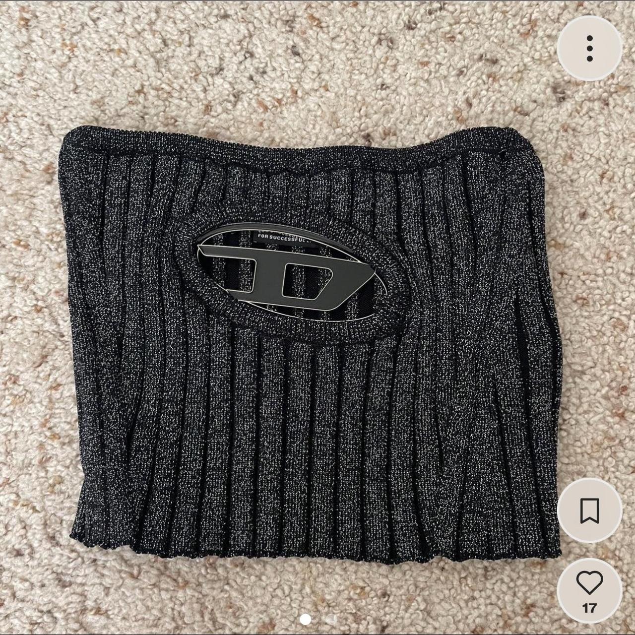 Diesel LogoPlaque CutOut Bandeau Crop Top very... Depop
