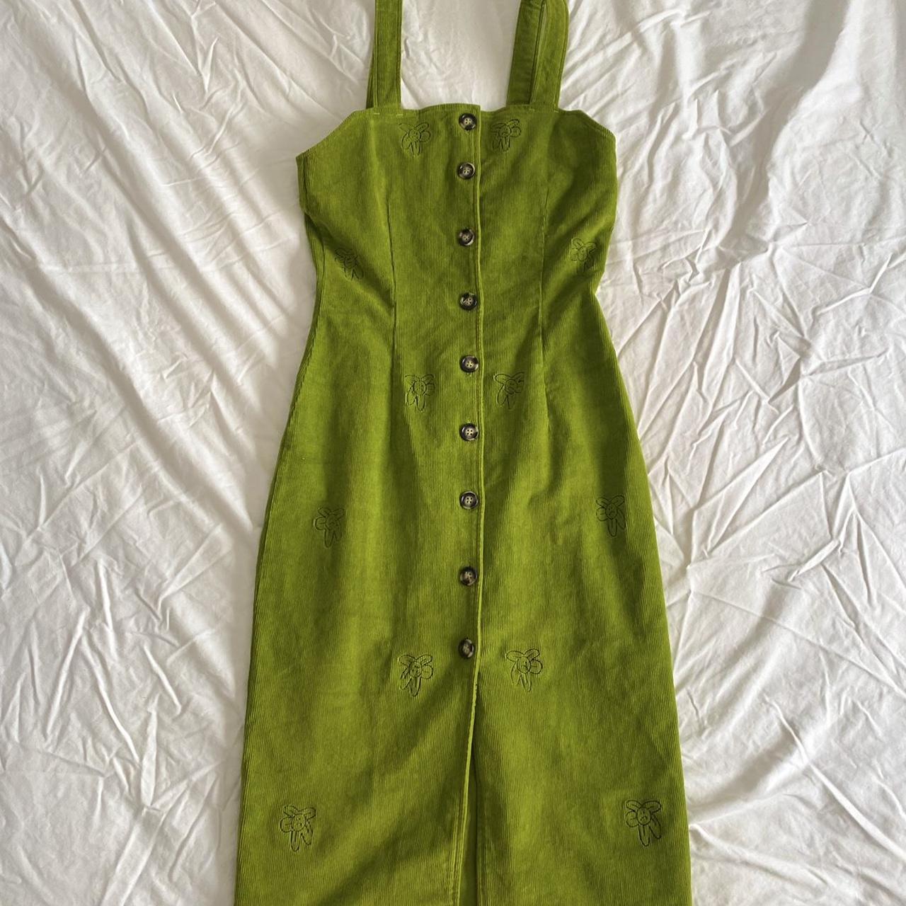 lazy oaf green dress G.E.M Acid Lime Party Dress – Lazy Oaf main image 0
