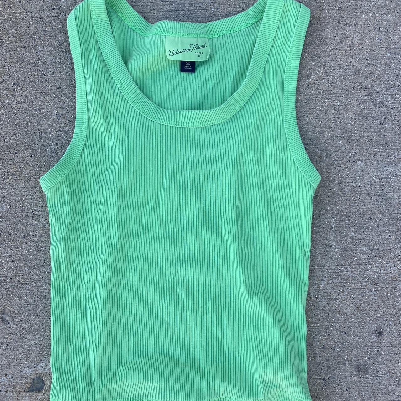Universal thread bright green tank size XS Depop