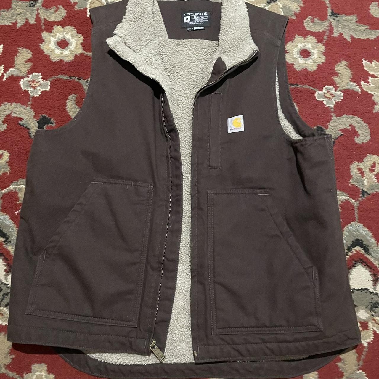 Fleece lined Carhartt vest Waterproof and great for... - Depop