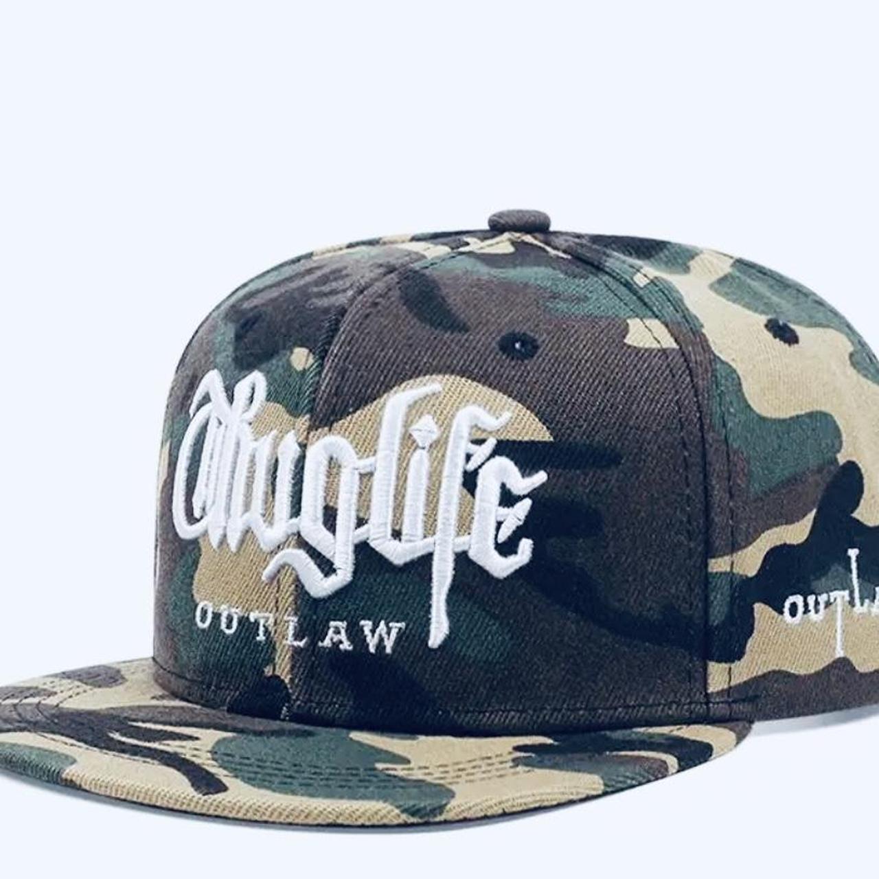 Men's Hat - Multi/Green – 2PAC THUG LIFE Camouflage SNAPBACK. WEAR THIS …