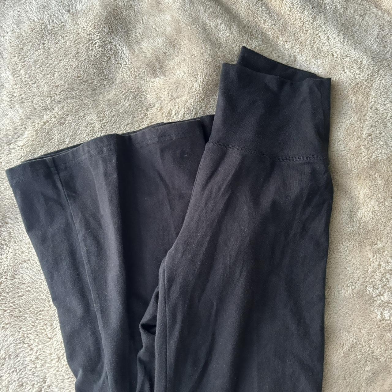 aerie black flare leggings size xs no - Depop