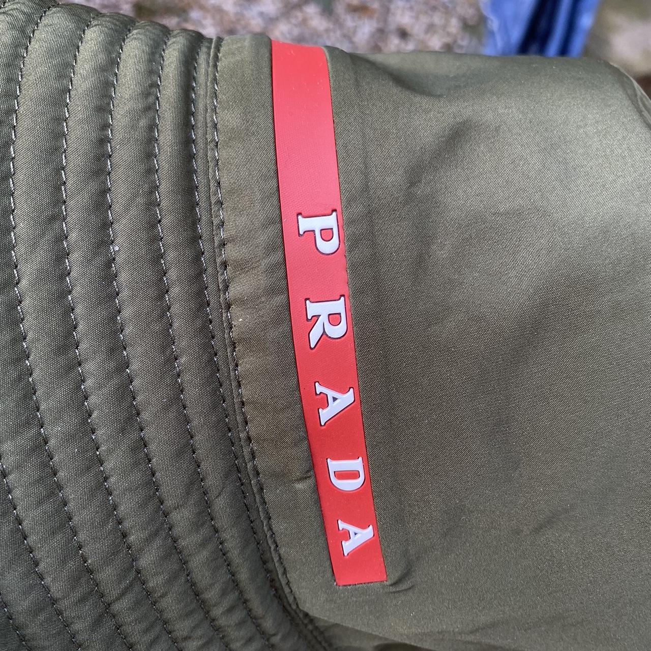 prada linea rossa bucket hat