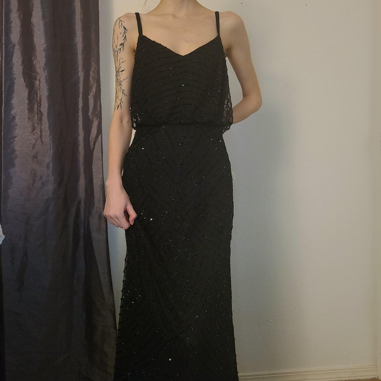 Adrianna Papell Women's Maxi Dress Black – Flapper 20s