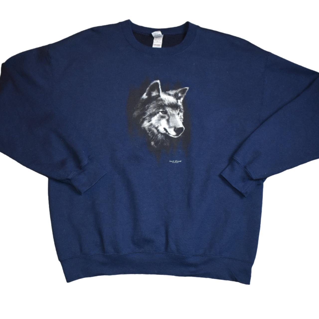 Wolf Classic Graphic Crew Neck This crew neck is in... - Depop