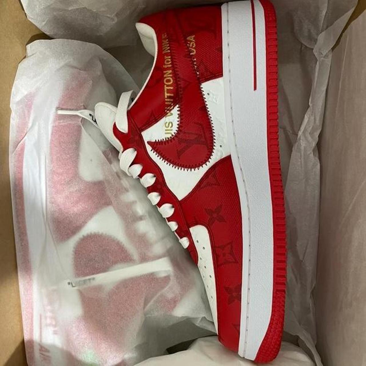 louis vuitton air forces red