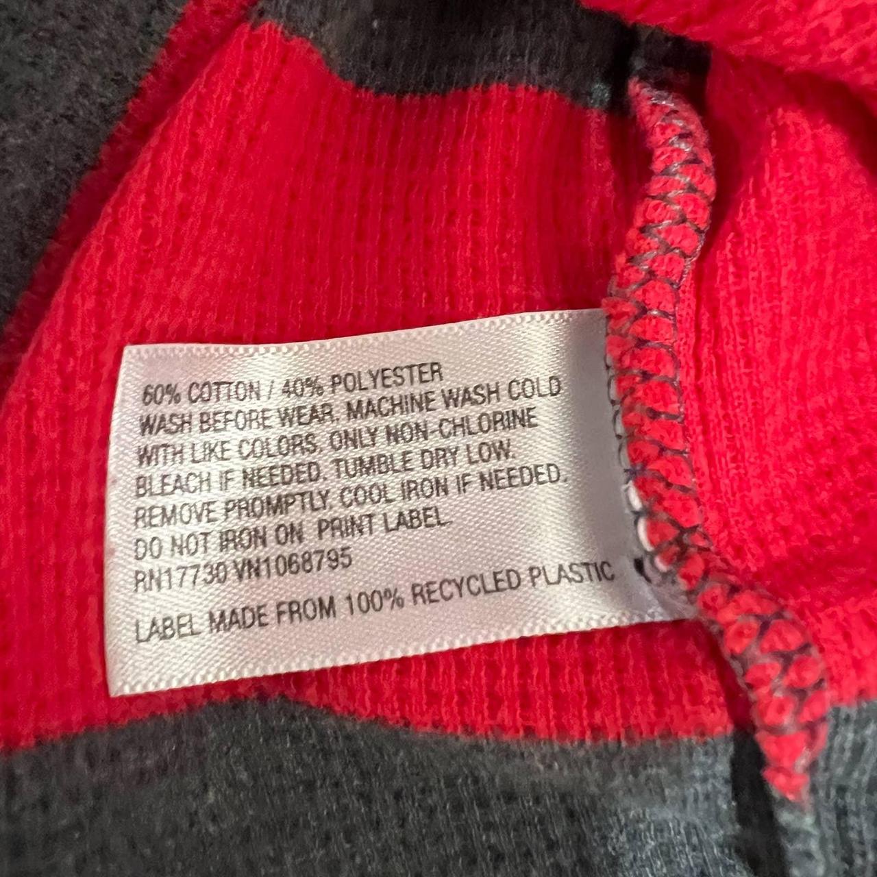 Cat & Jack Red & Gray Striped Thermal Long Sleeve... Depop