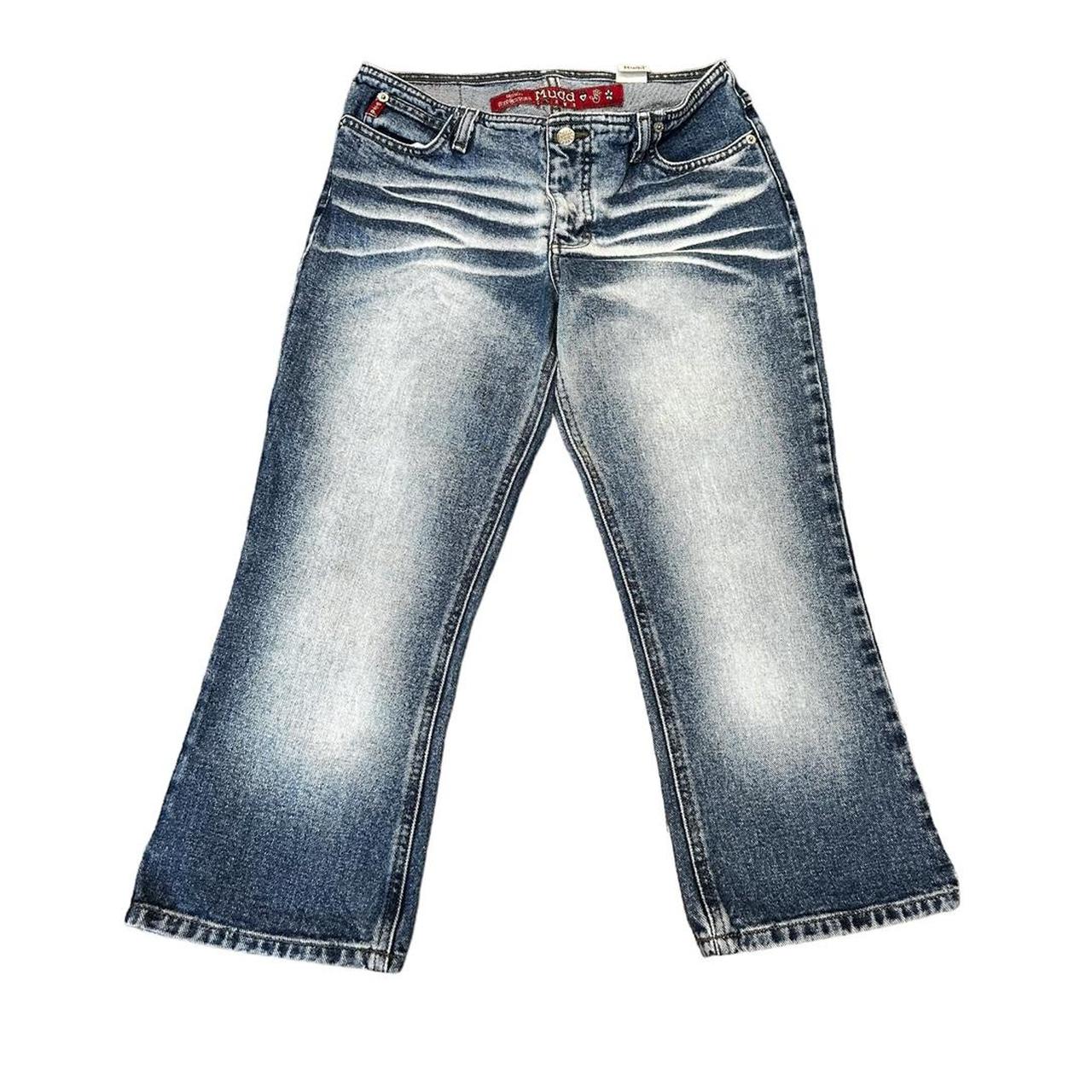 Vintage Y2K Mudd Blue Denim Wide Leg Flare Depop