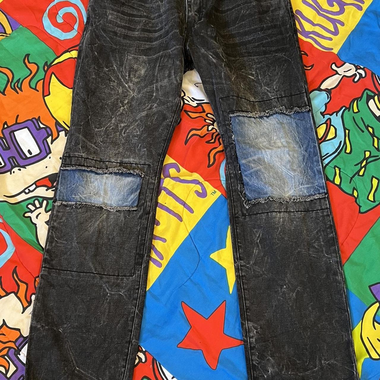 Roca Wear Classic fit Y2K skater/pink Black Jeans... Depop