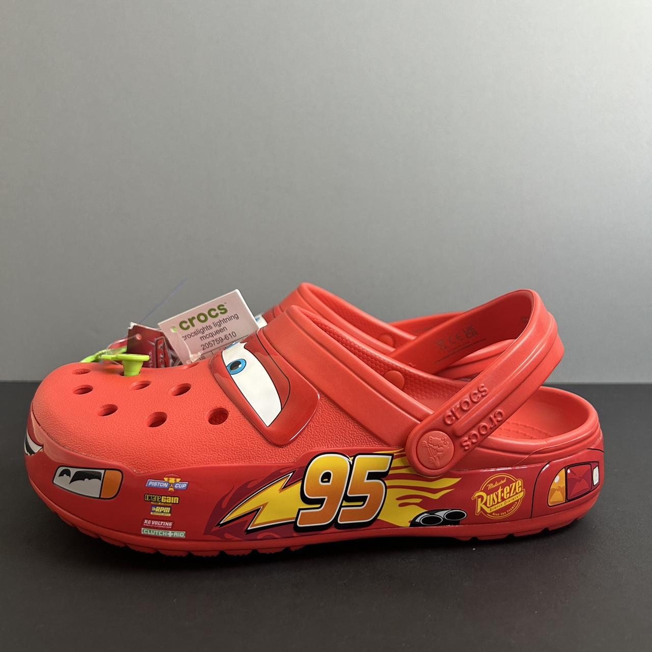 Lightning mcqueen heely crocs hotsell