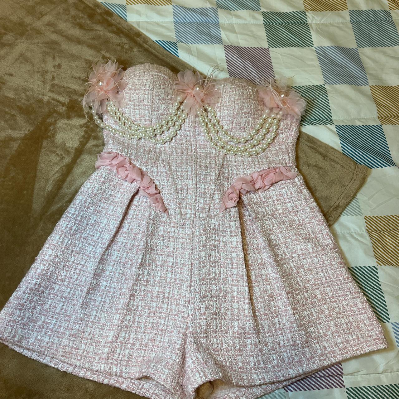 Pretty In Pink Tweed Romper Akira Worn Once for