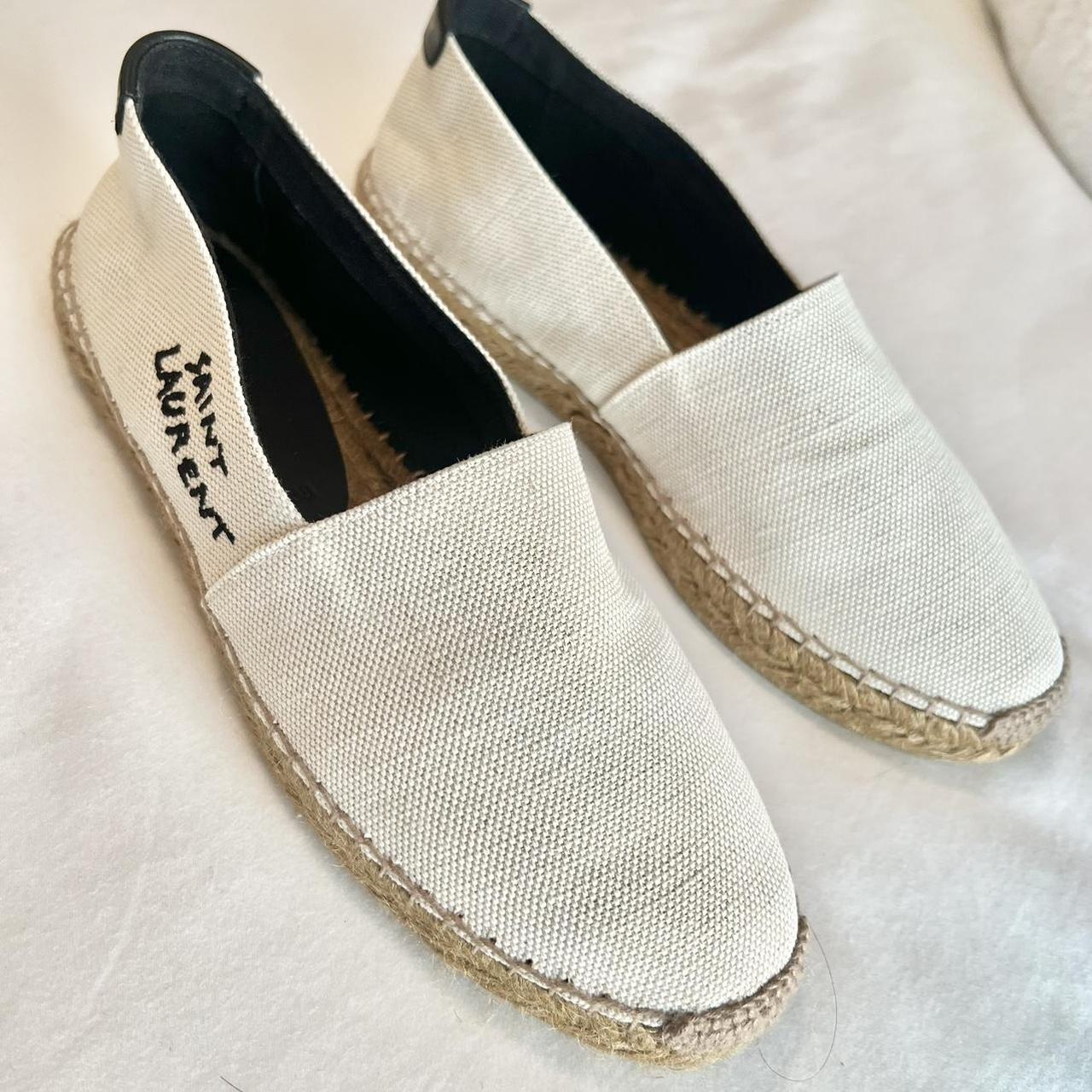 【SAINT LAURENT】Embroidery Espadrille/関税+全国送料込み NEW Saint Laurent Embroidered Espadrilles - Never | Depop