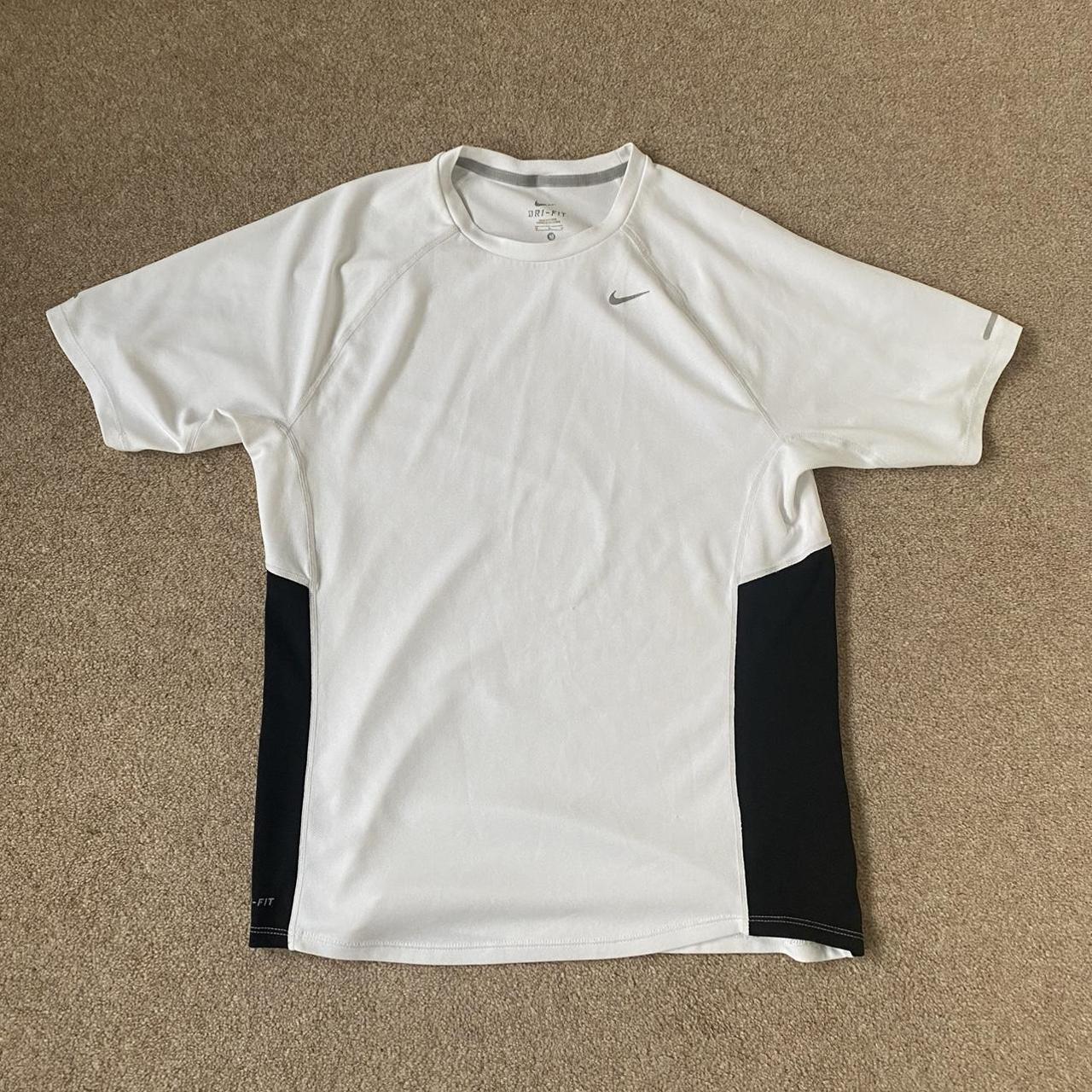 mens black and white nike shirt
