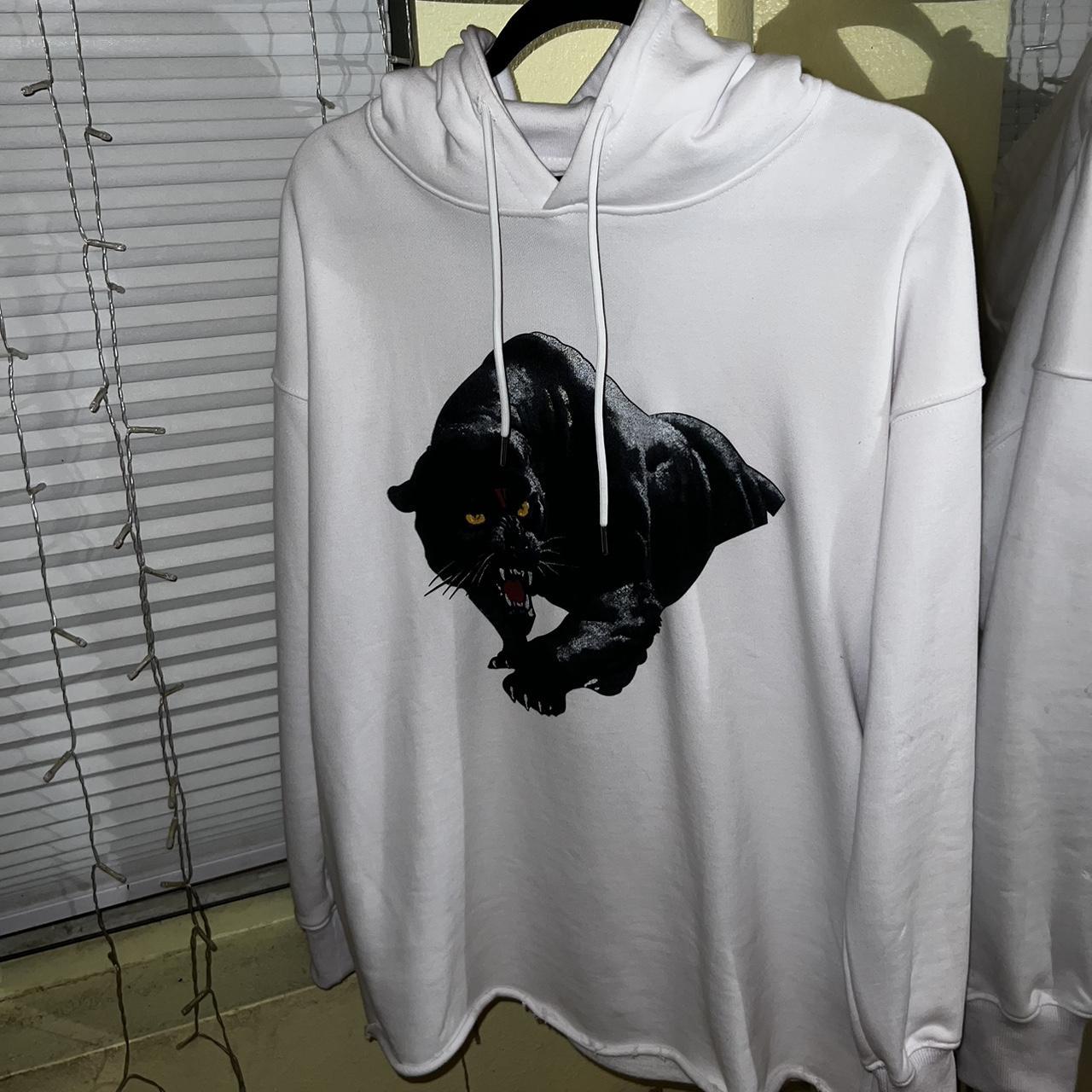 Men's White and Red Hoodie Depop