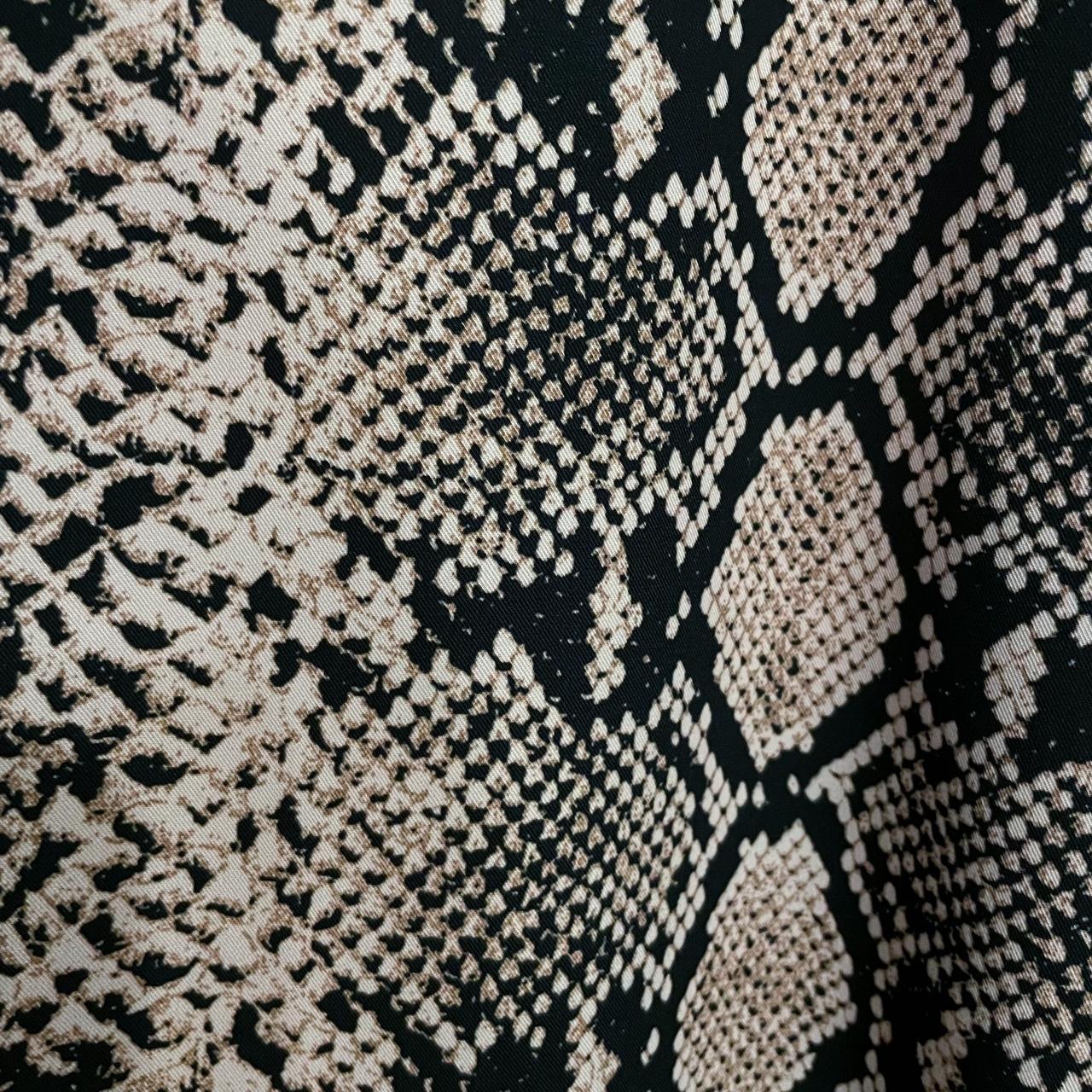 Zara Gold Snakeskin Animal Print Midi Skirt Depop