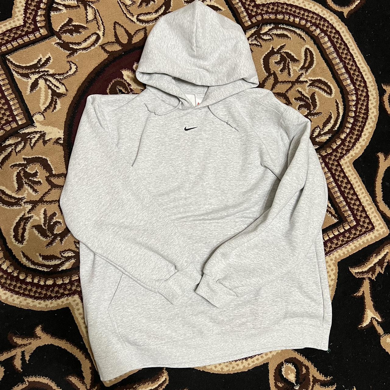 cream middle swoosh hoodie
