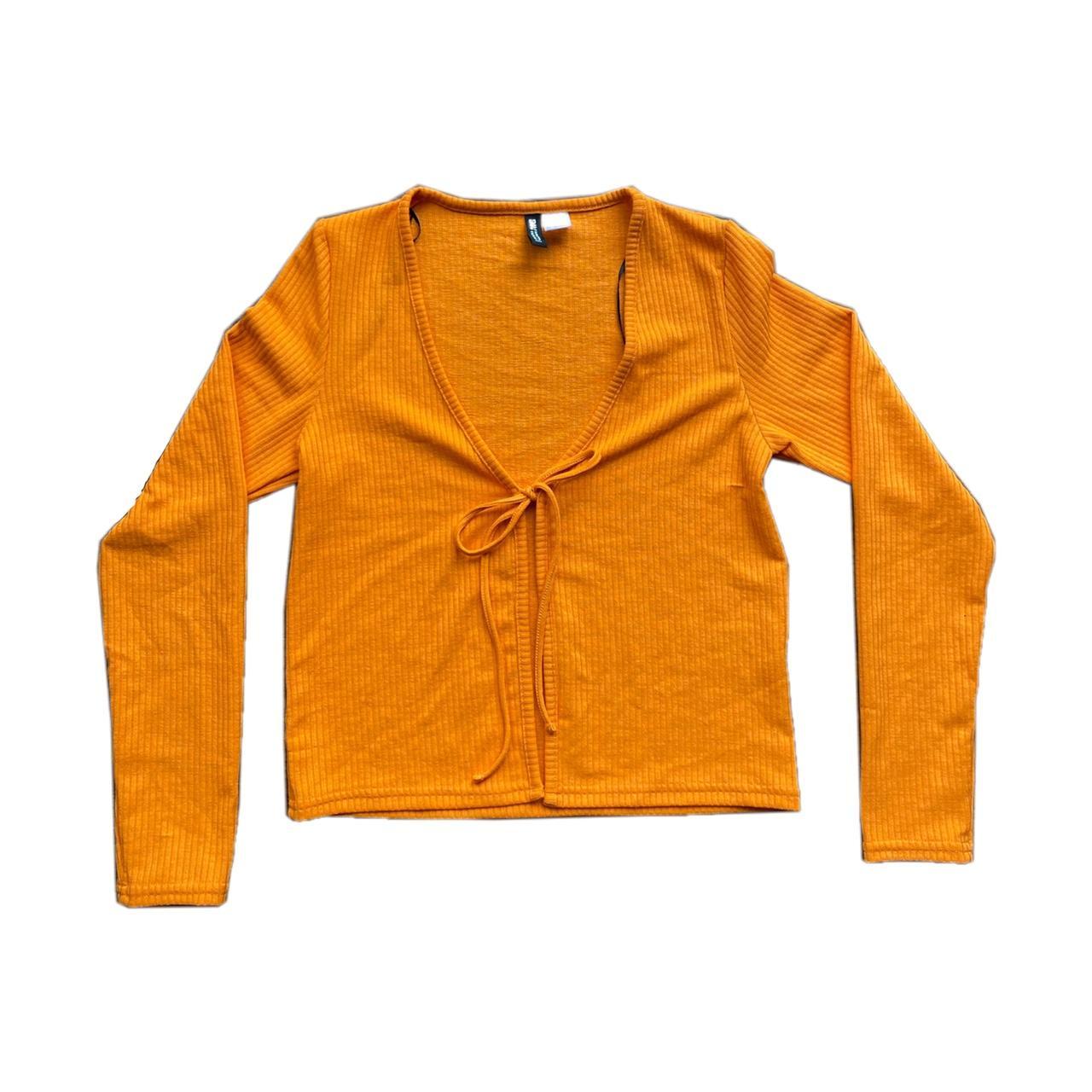 Orange on sale cardigan h&m