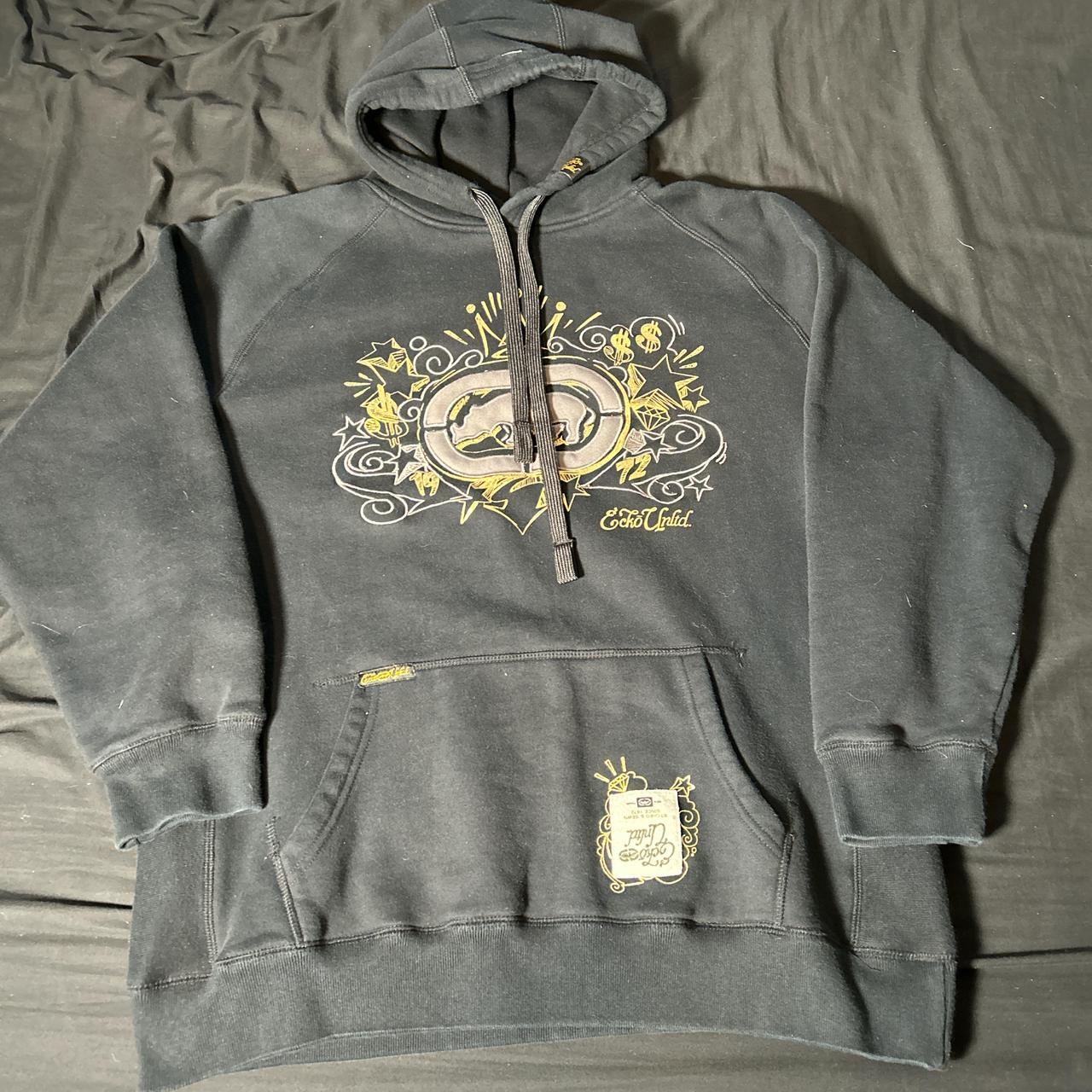 Ecko Unltd. Embroidered heavy weight cotton hoodie... - Depop