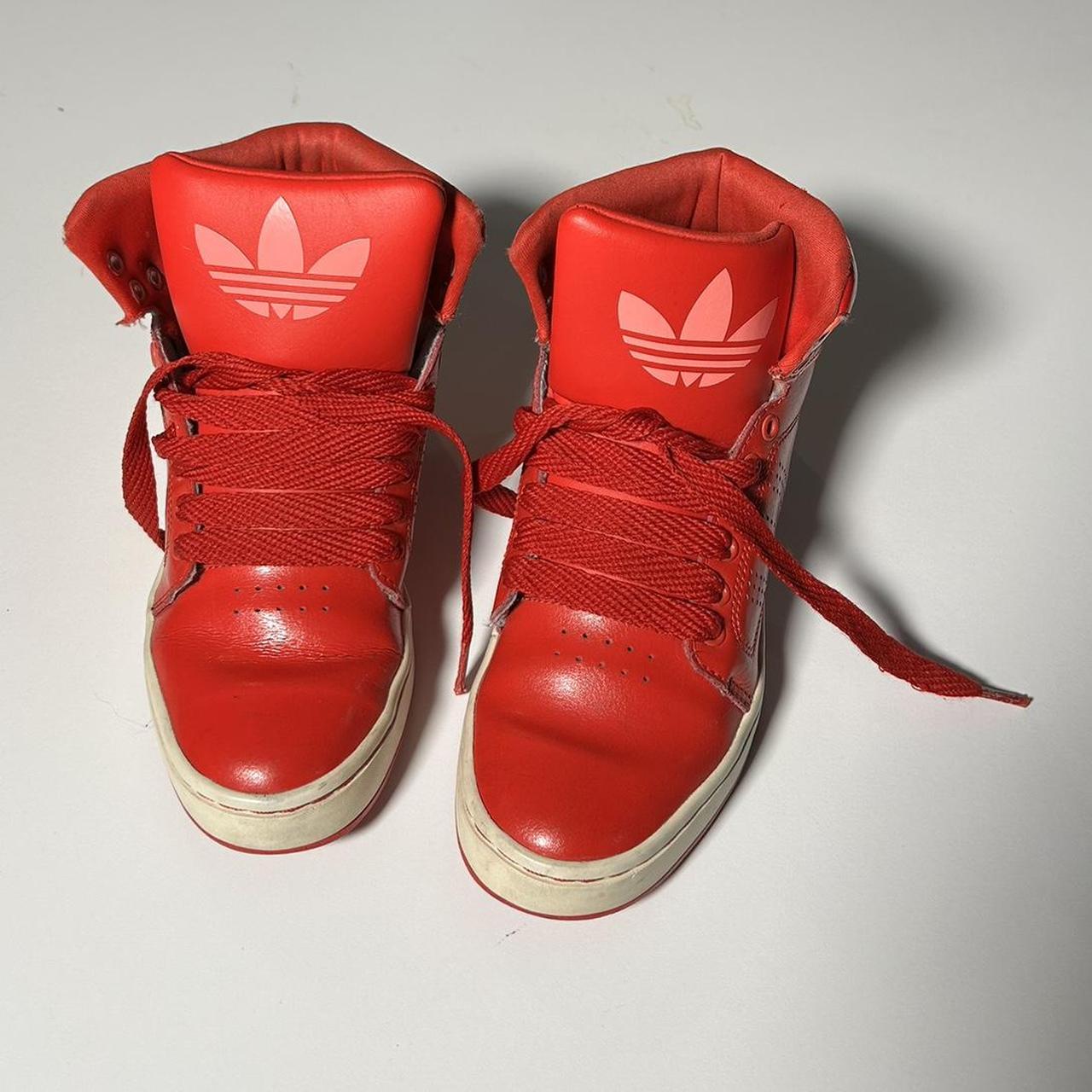 Adidas high top womens shoes red white hotsell