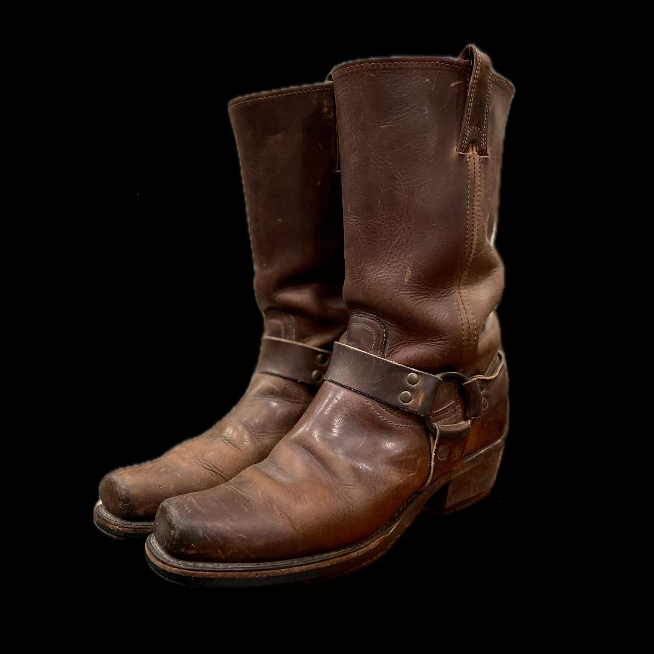 Vintage Men's Frye Engineer Boots Made in USA.... - Depop