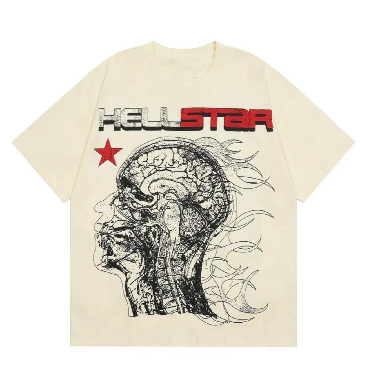 HELLSTAR ヘルスター HUMAN DEVELOPMENT Tシャツ クリーム Hellstar shirt Hellstar Human Development Tee | Depop