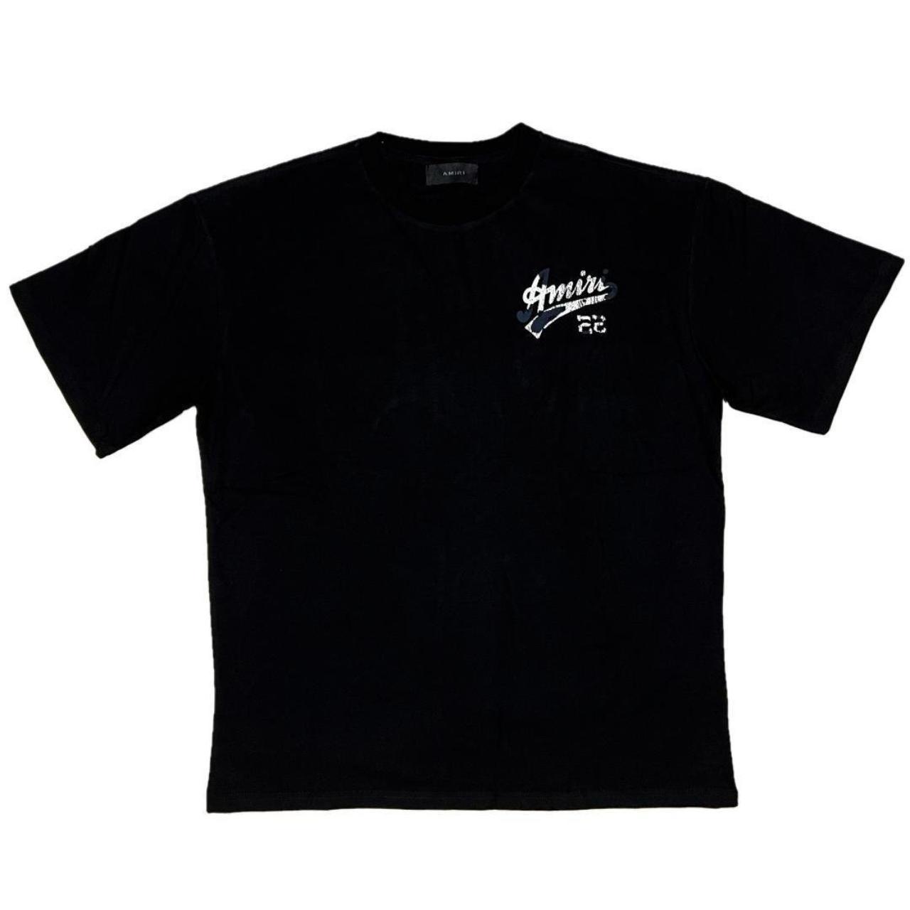 AMIRI 22 JERSEY Short-Sleeve T-shirt Black Size | Depop