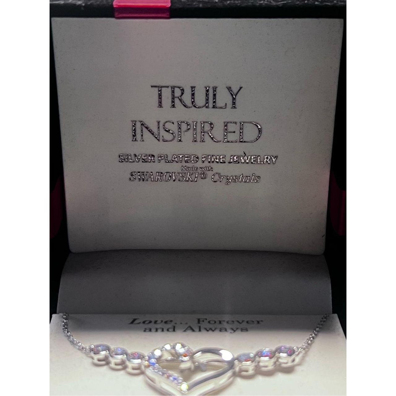 Truly inspired fine silver clearance plate made with swarovski crystals