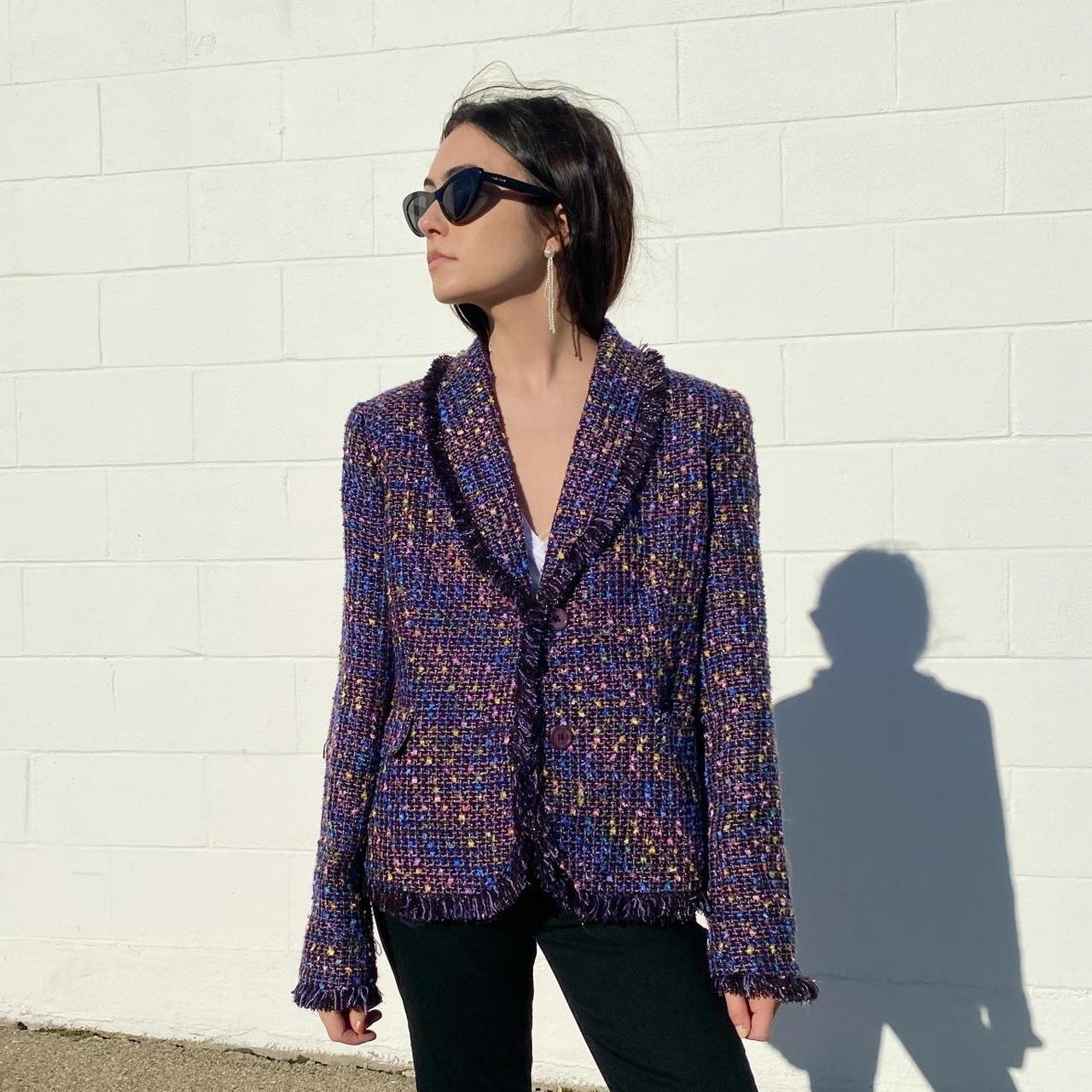 amazing y2k tweed sparkly blazer DETAILS Size... Depop