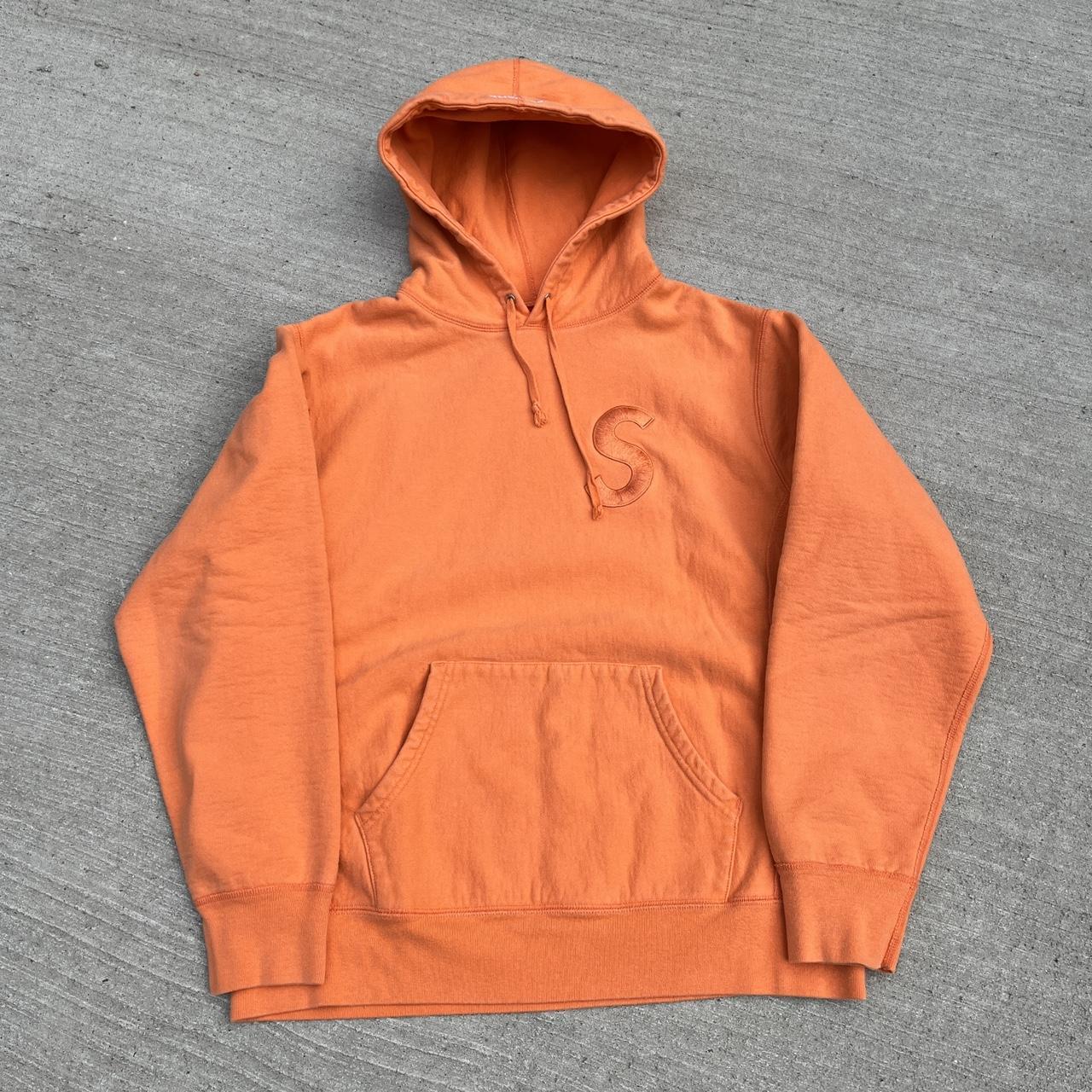 Orange hot sale supreme hoodie