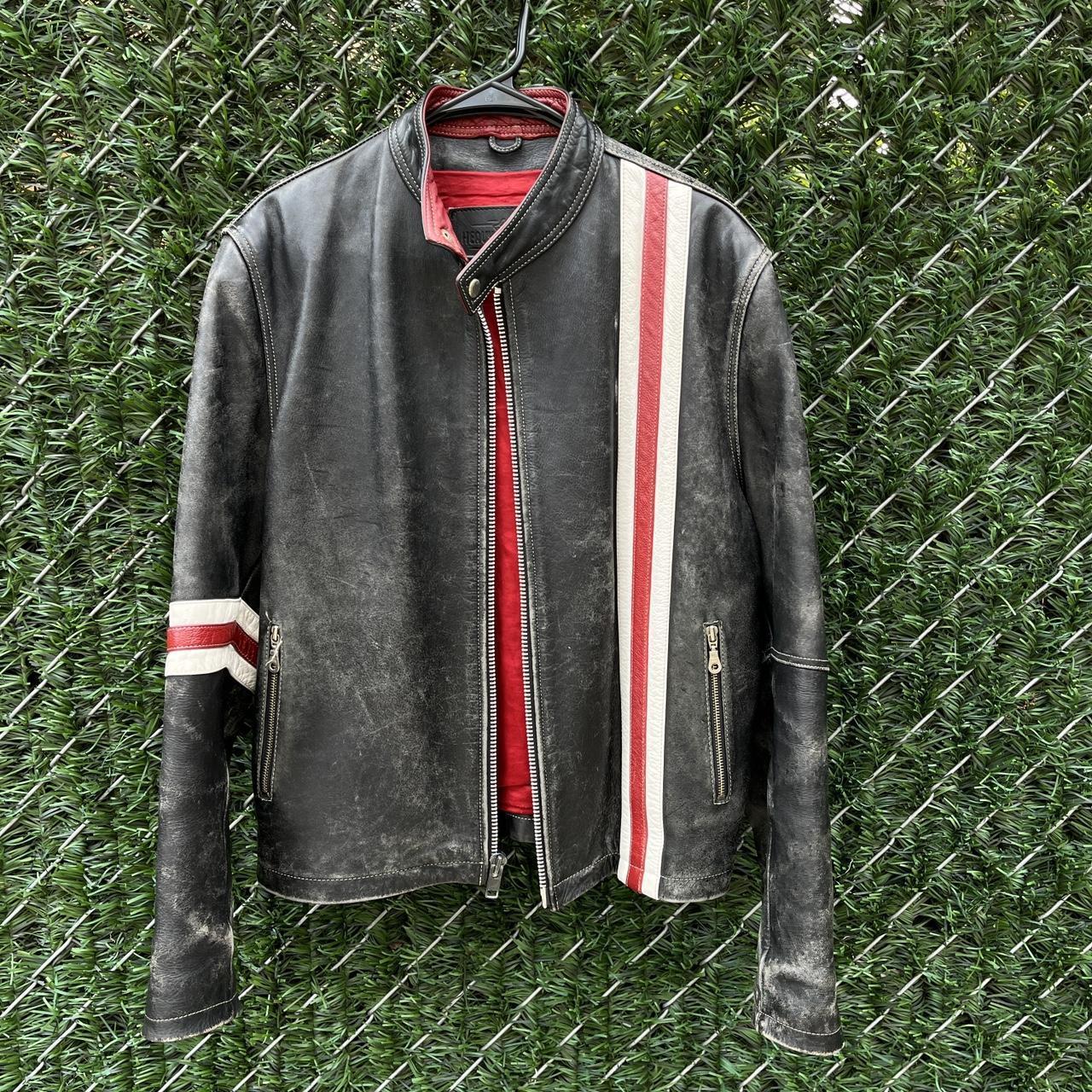 New England Patriots Biker Jacket Tagged as - Depop