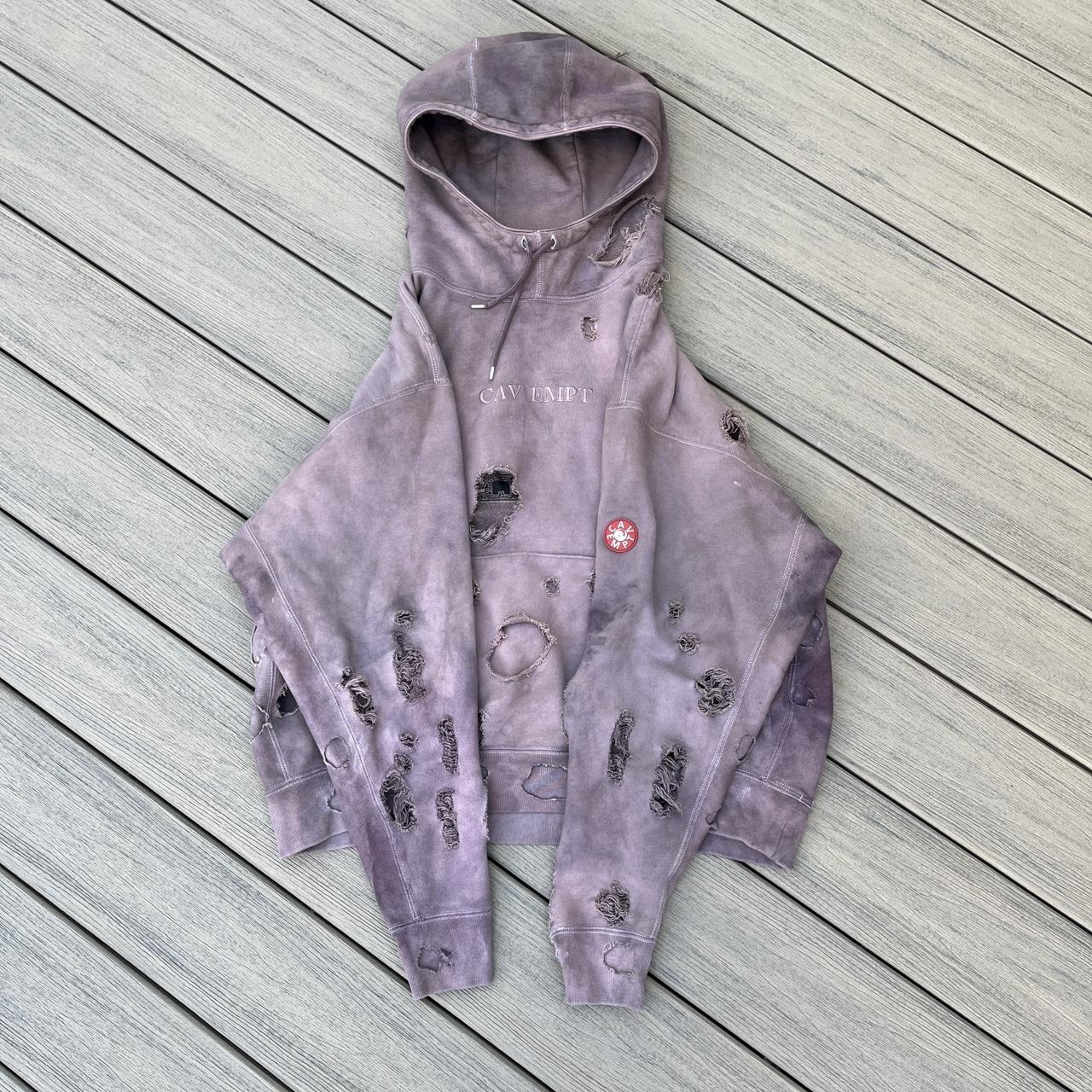 CAV EMPT Distressed Hoodie Unisex Size Large Depop   P0 