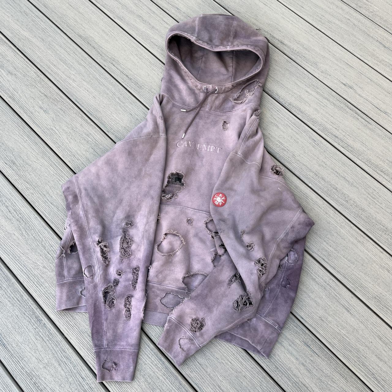 CAV EMPT Distressed Hoodie unisex Size Large Depop