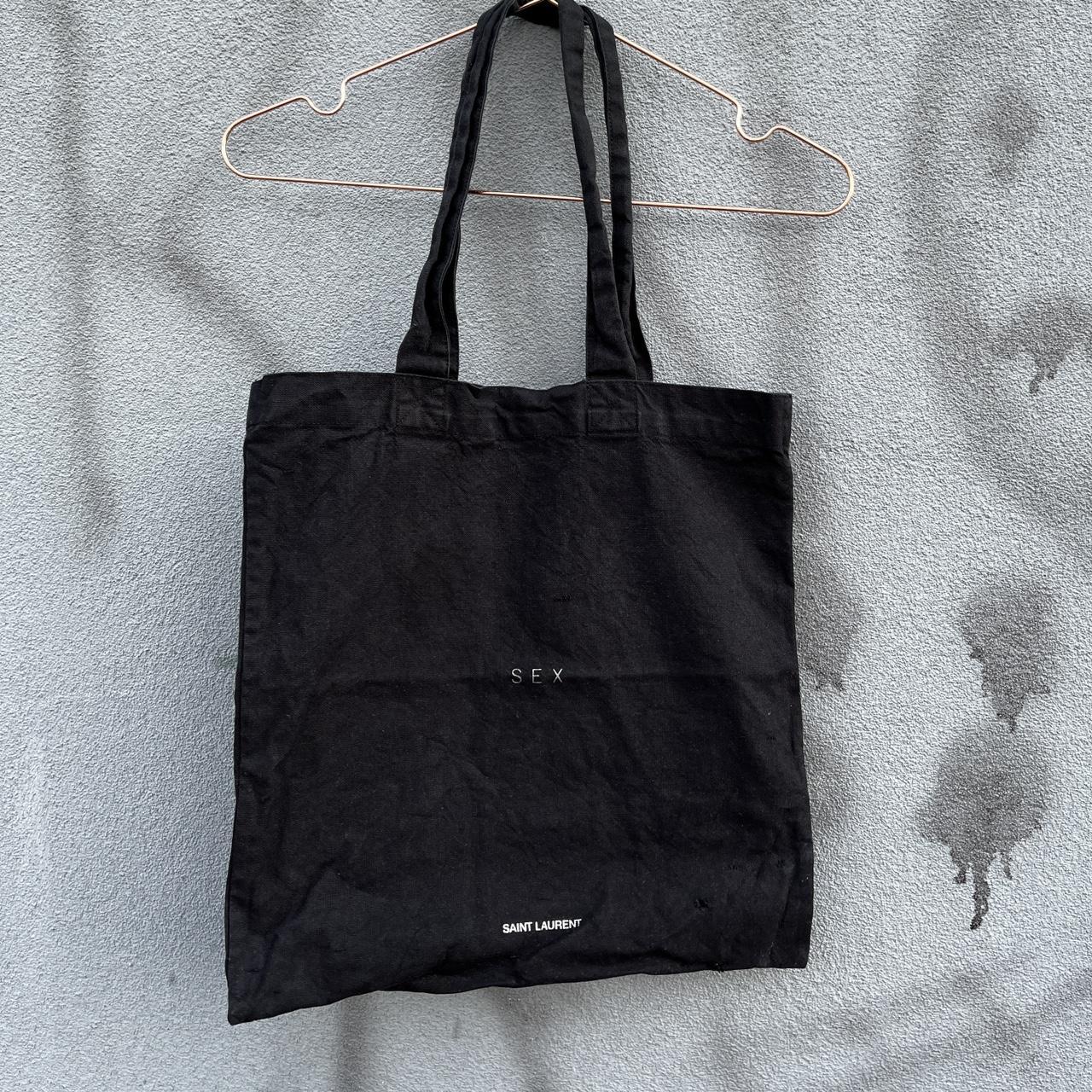 Saint Laurent Paris Logo Black sold Tote Bag