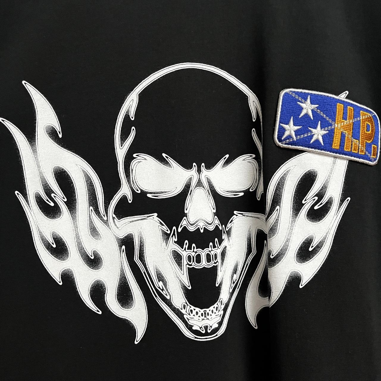 Heron Preston Flame Skull T Shirt (unisex) Size XL | Depop