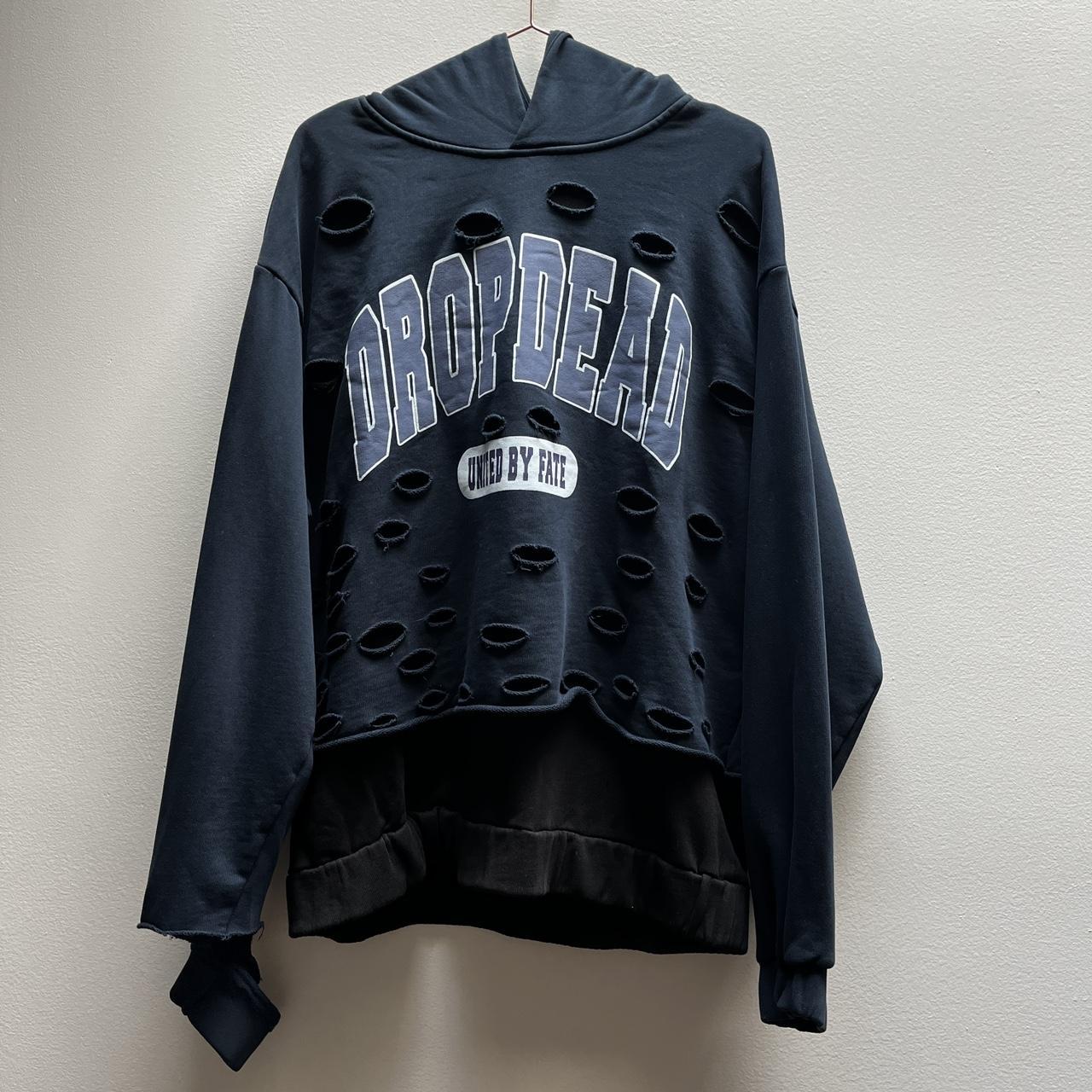 Drop Dead Layered Distressed Hoodie (unisex) Size S | Depop
