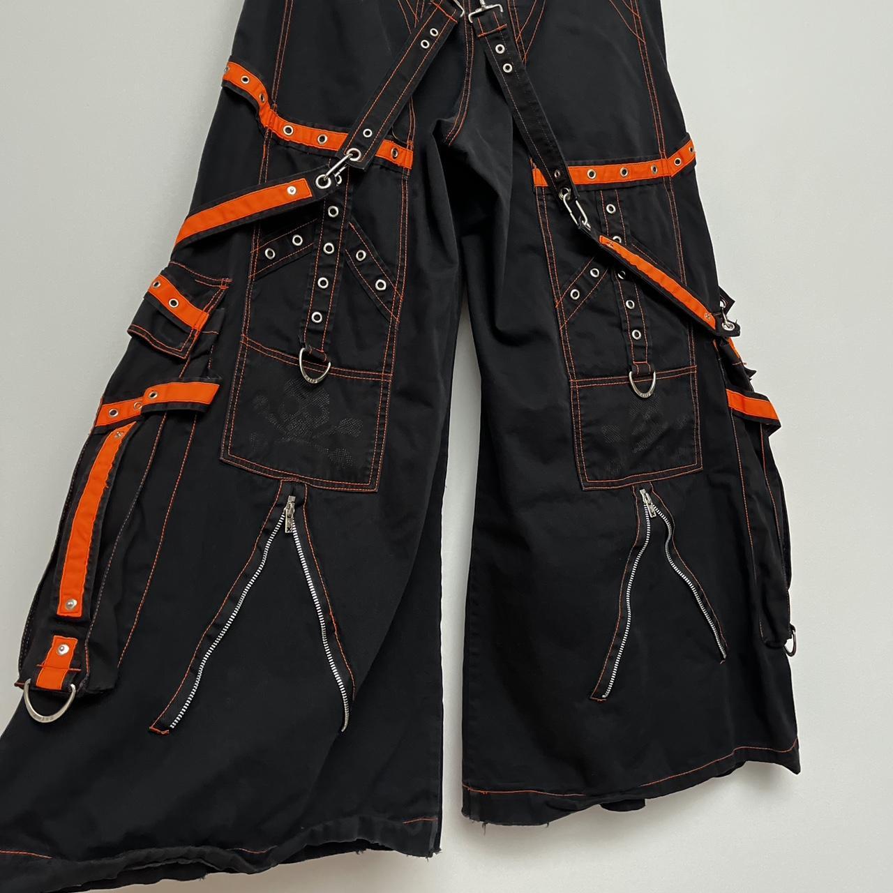 パンツ Tripp nyc bondage pants y2k archive Vintage Tripp NYC Wide Leg Black Bondage Pants Sz M Goth