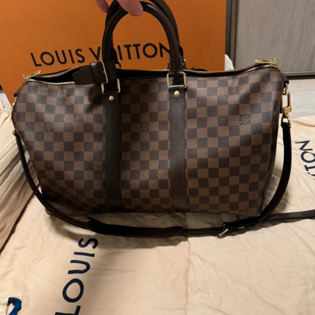 Keepall45damierebony NewwithtagLouis...