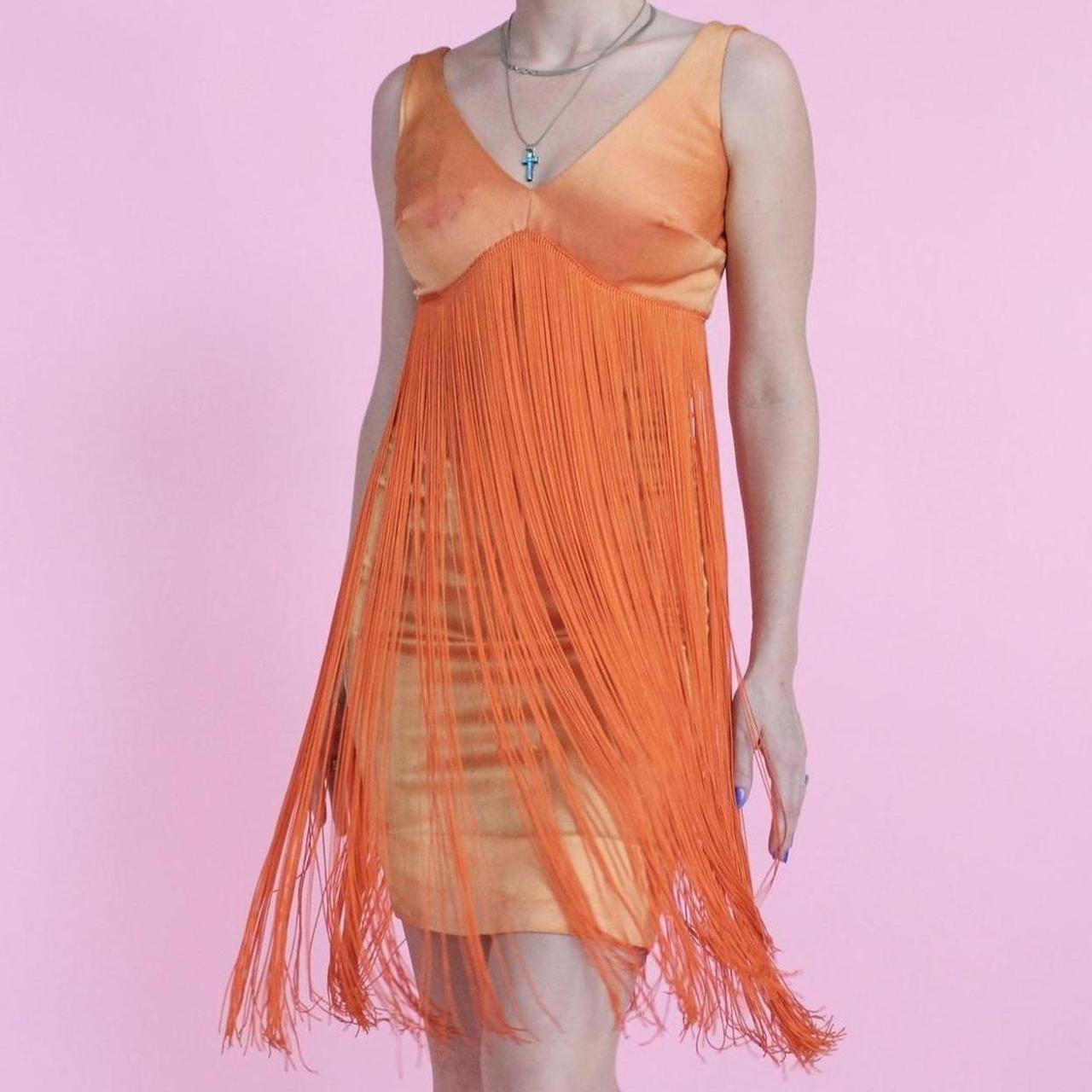 60s store fringe dress