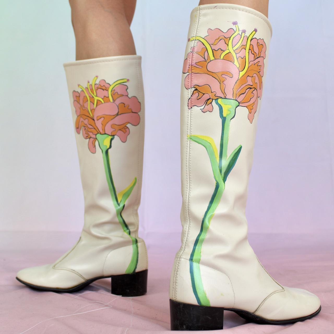 Vintage white 2024 gogo boots