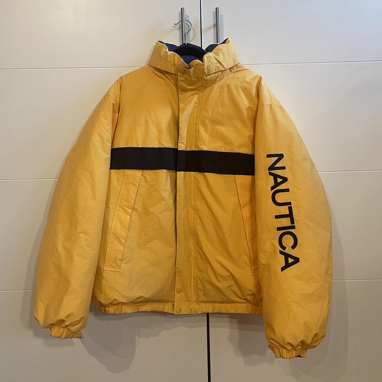 REVERSIBLE Nautica Puffer Coat Made in the 90s Two... - Depop