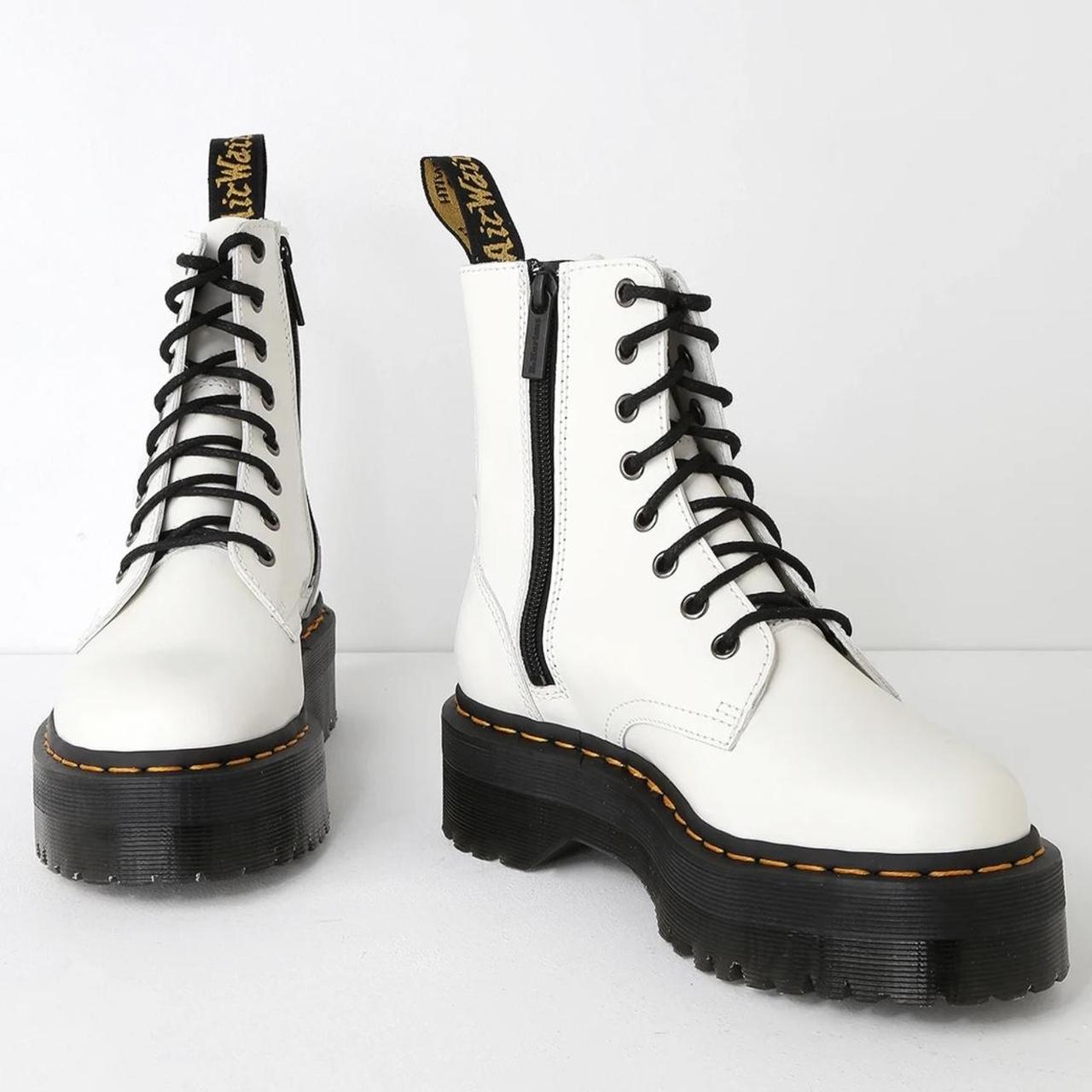 Dr Martens Womens White Boots Depop 5353