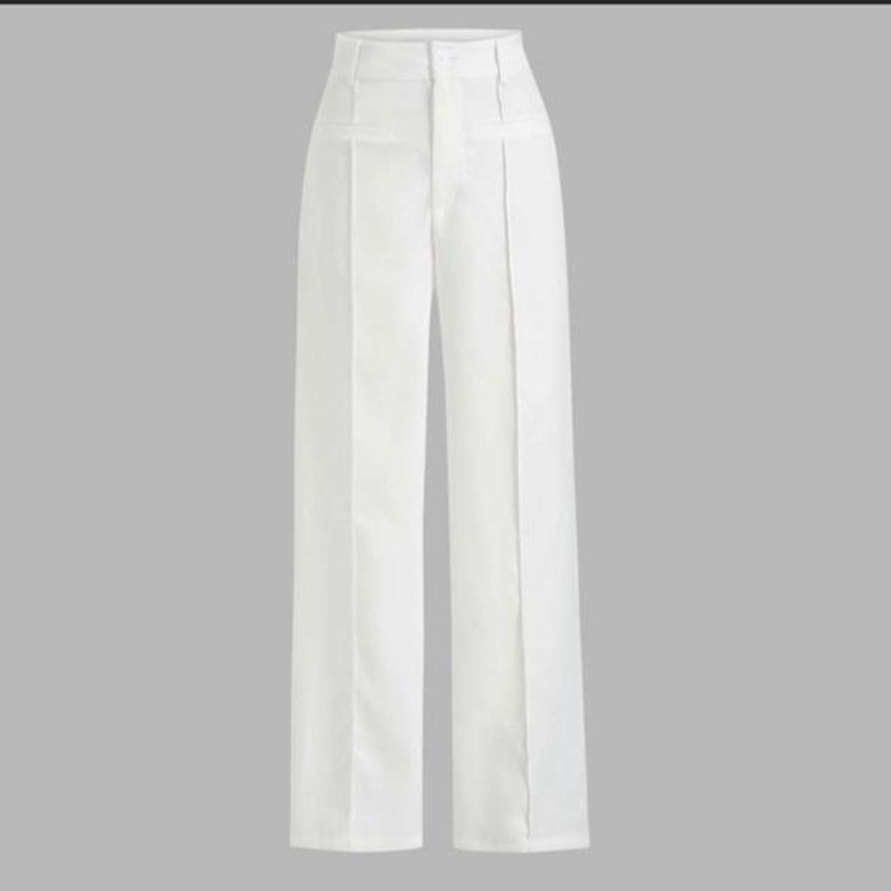 Cider Women's White Trousers Depop