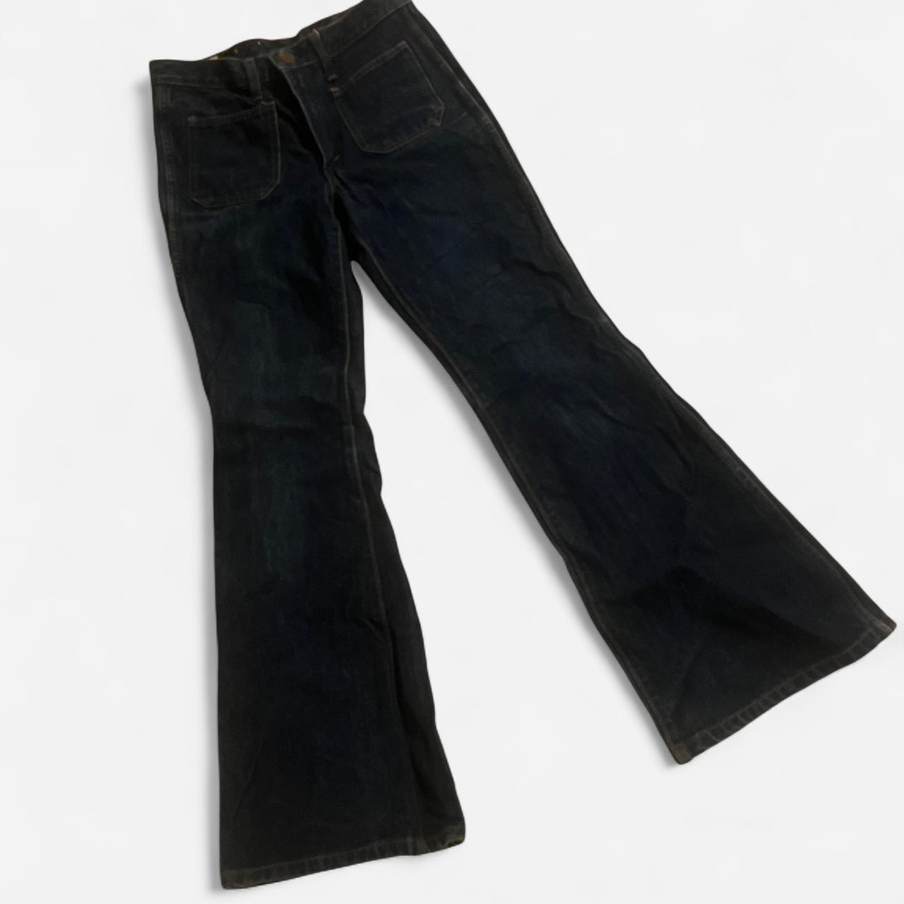 Big john women's vintage navy and blue retro boho jeans