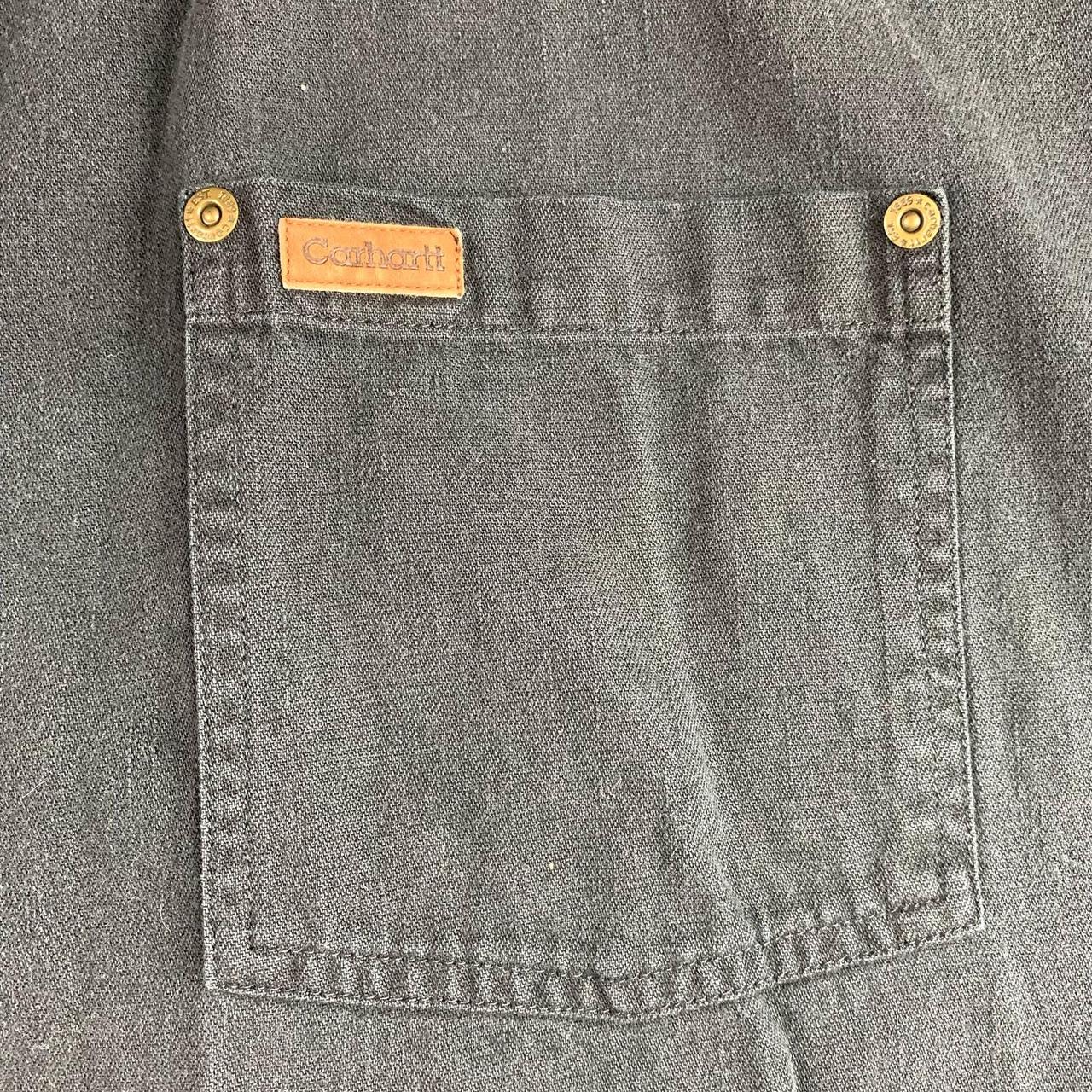 Carhartt 2XLT Black Heavy Long Sleeve Button Front... - Depop