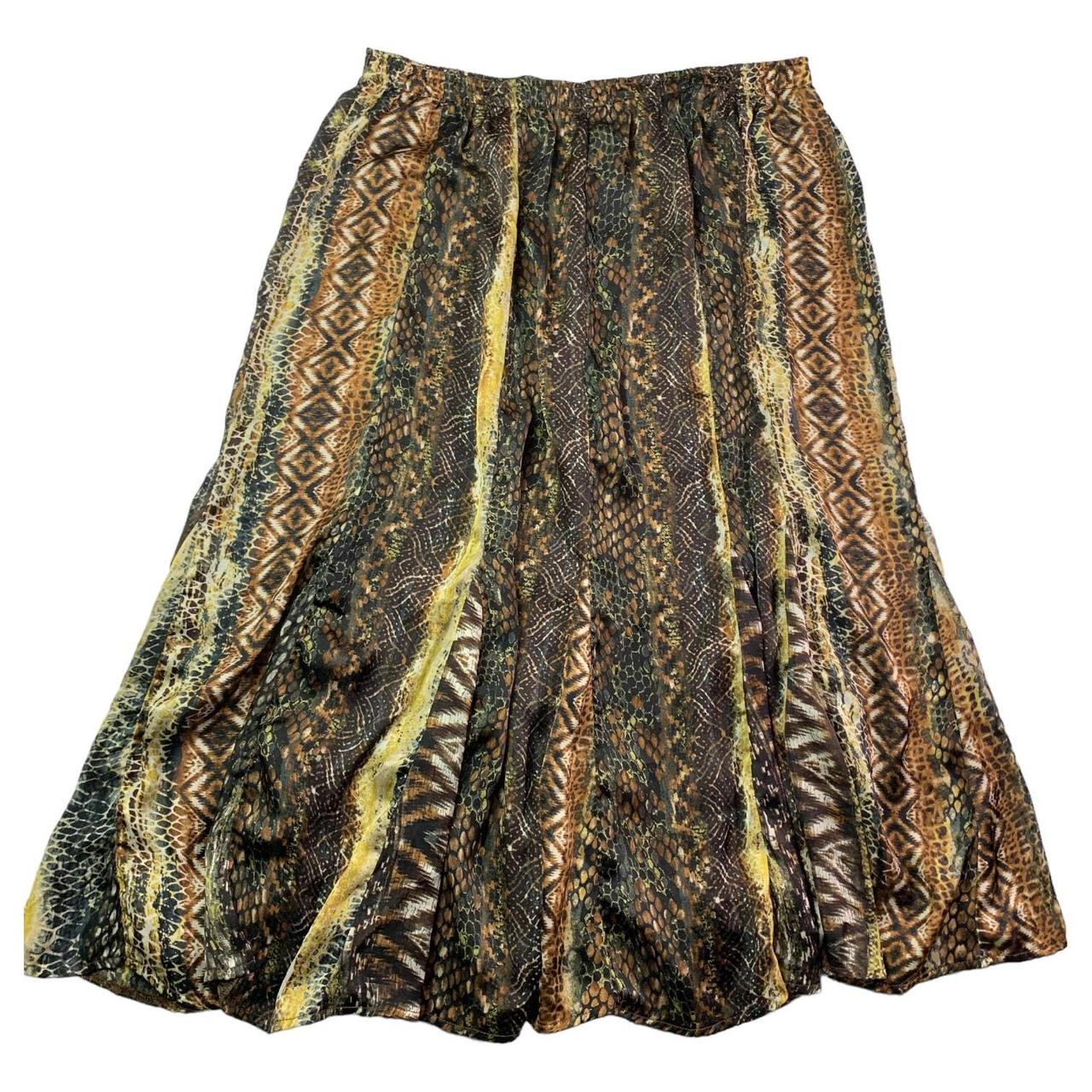 Leopard print 2024 midi skirt 90s