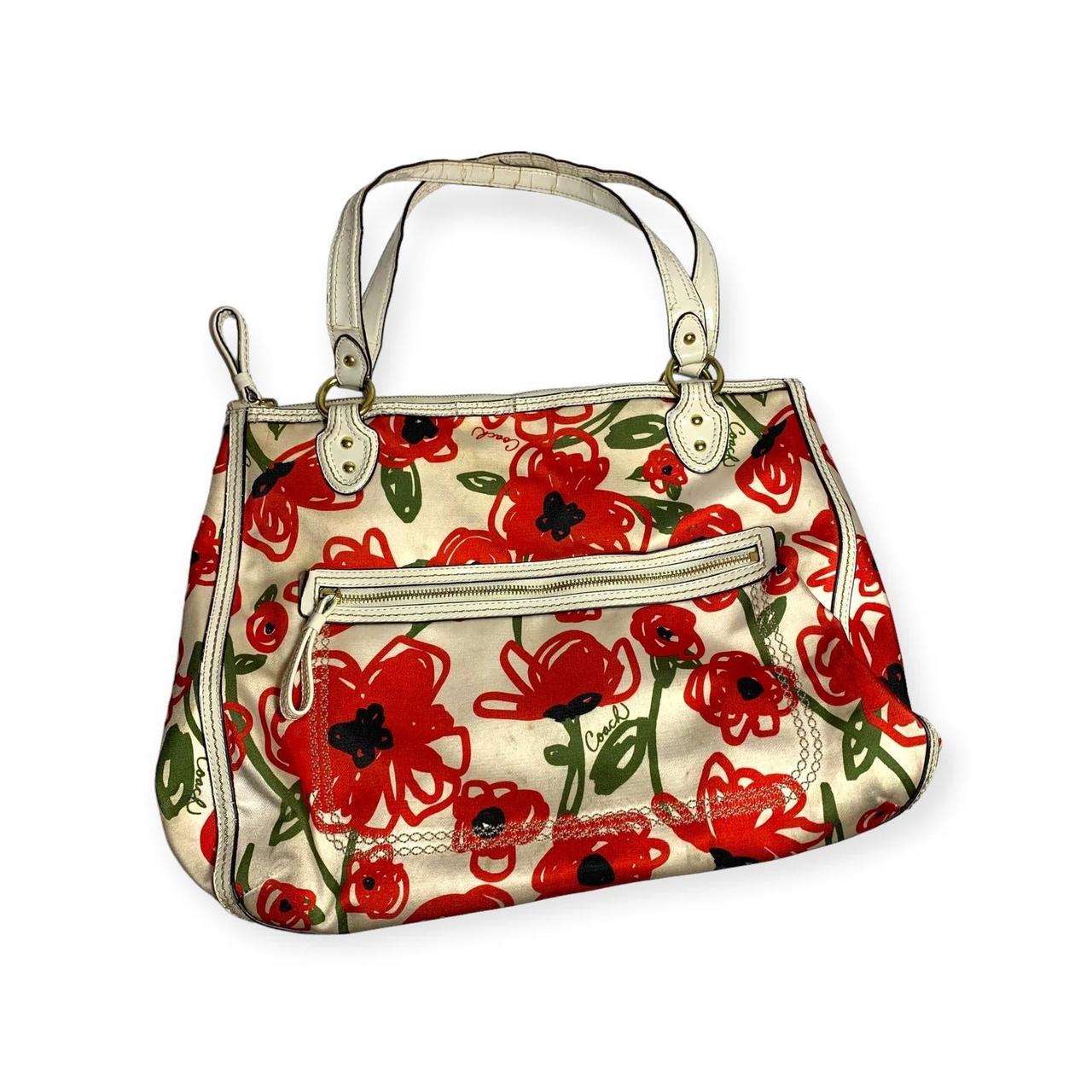 Coach hallie shoulder online bag red