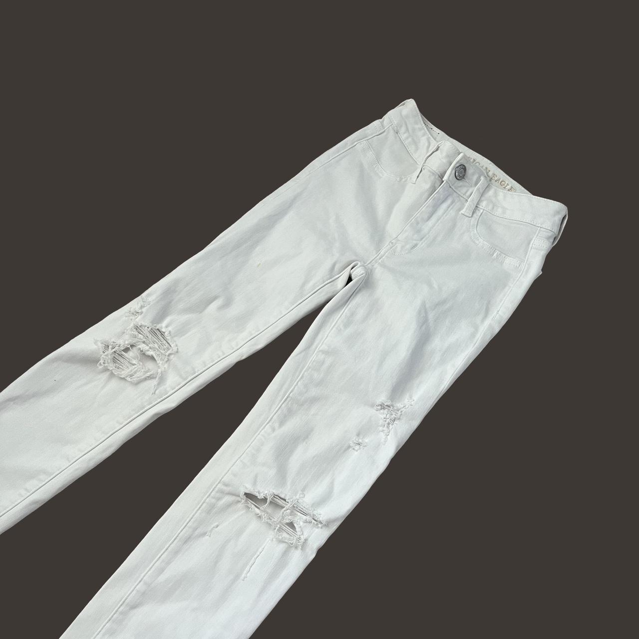 Pure White Ripped Tiny Skinny Jeans Depop