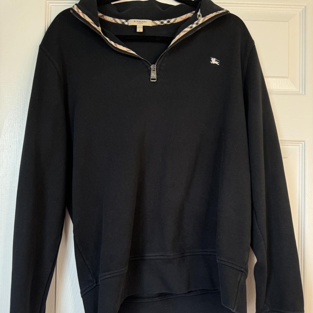 Burberry quarter zip sweater size large but could